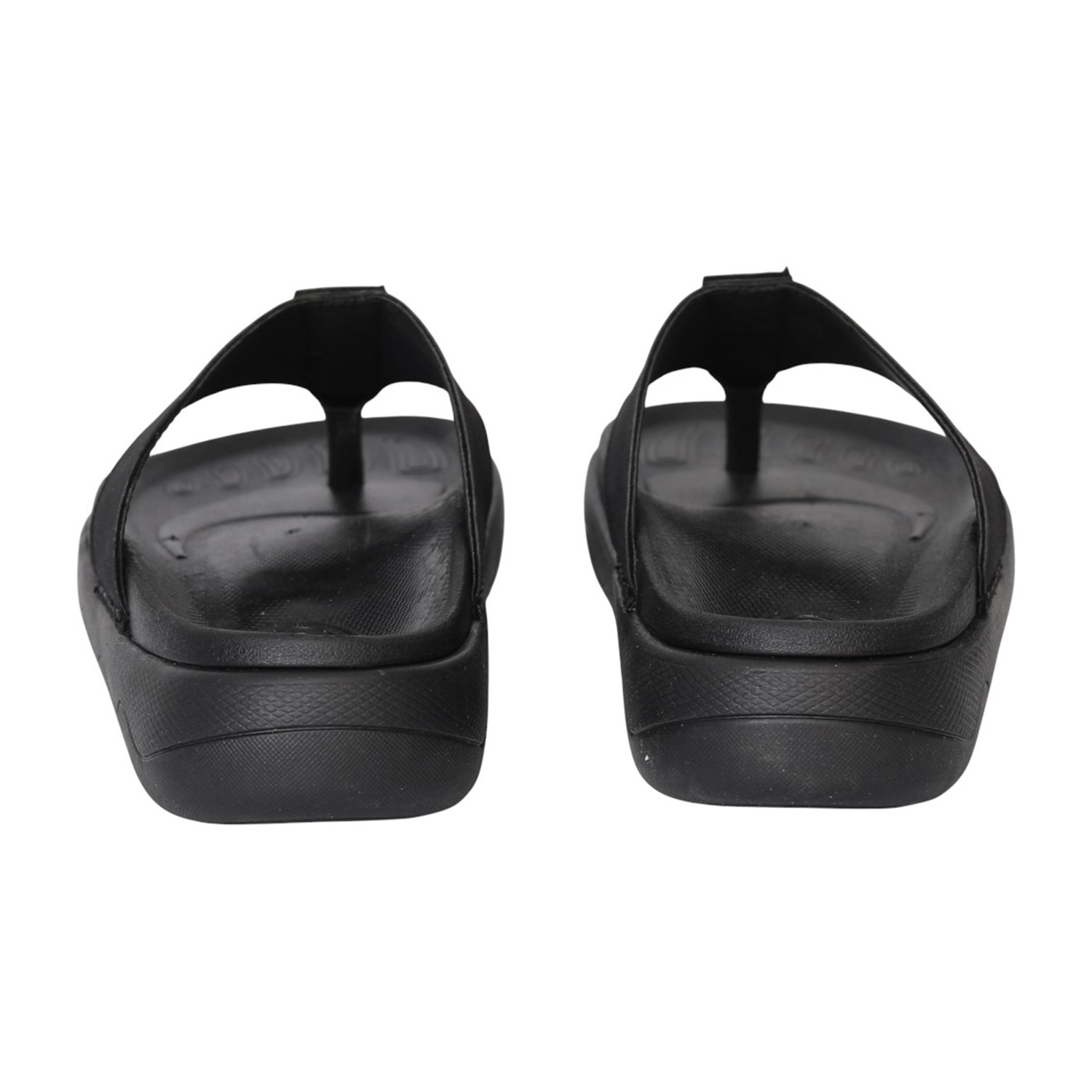 Men's Black Comfort Thong Flip-Flops