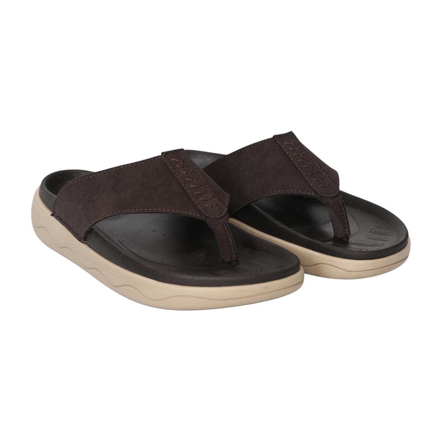 Men's Brown Comfort Thong Flip-Flops