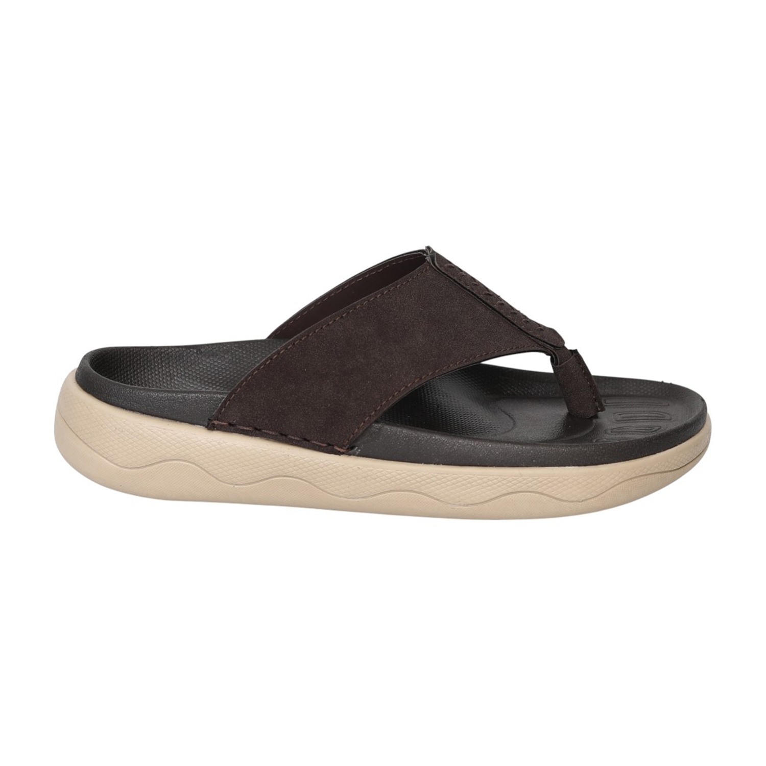 Men's Brown Comfort Thong Flip-Flops