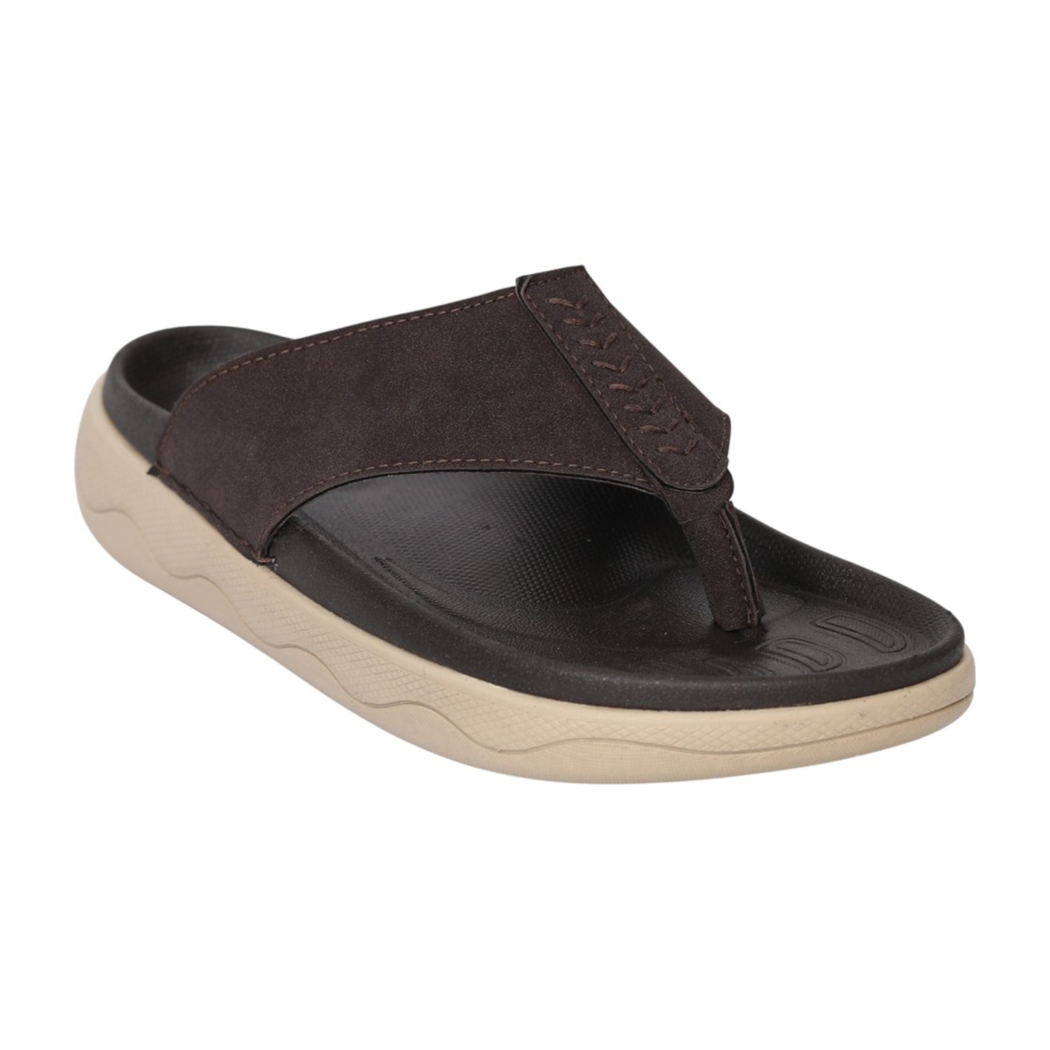 Men's Brown Comfort Thong Flip-Flops
