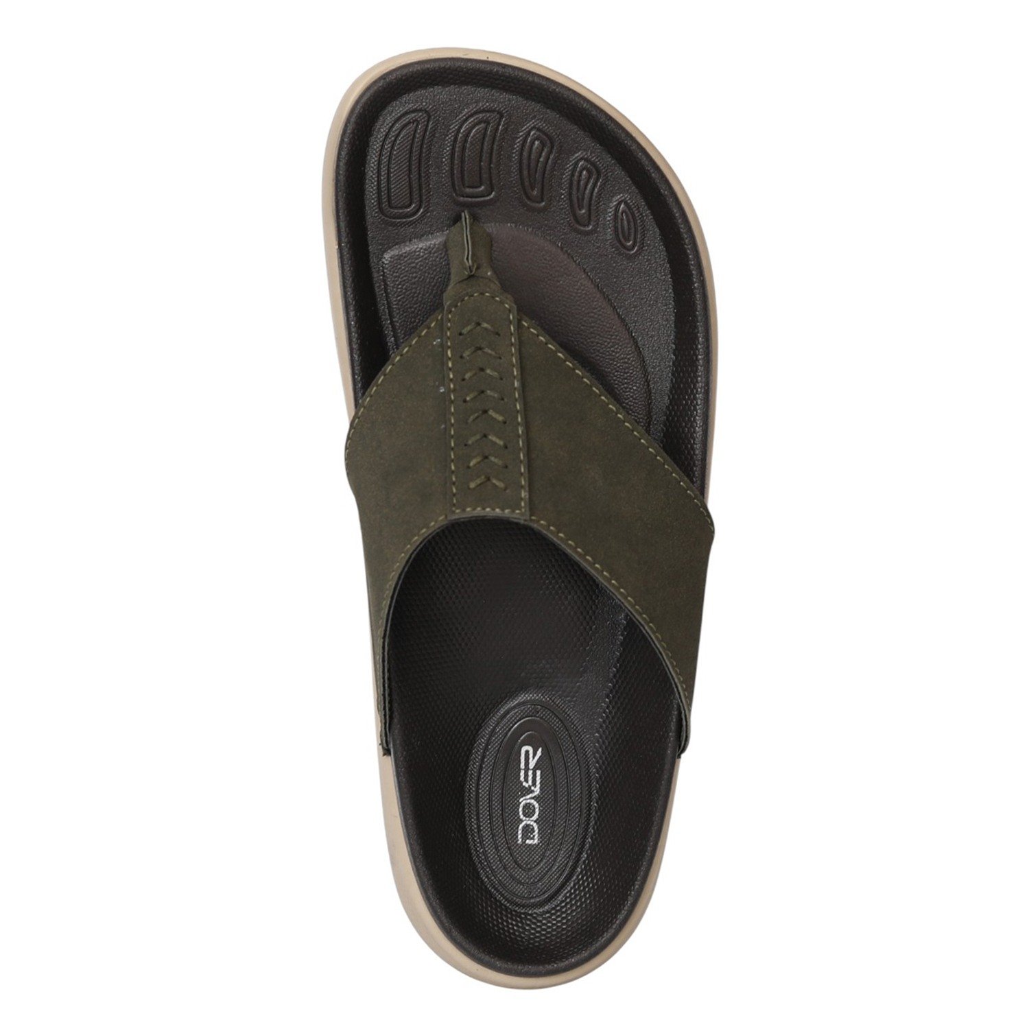 Men's Olive Comfort Thong Flip-Flops