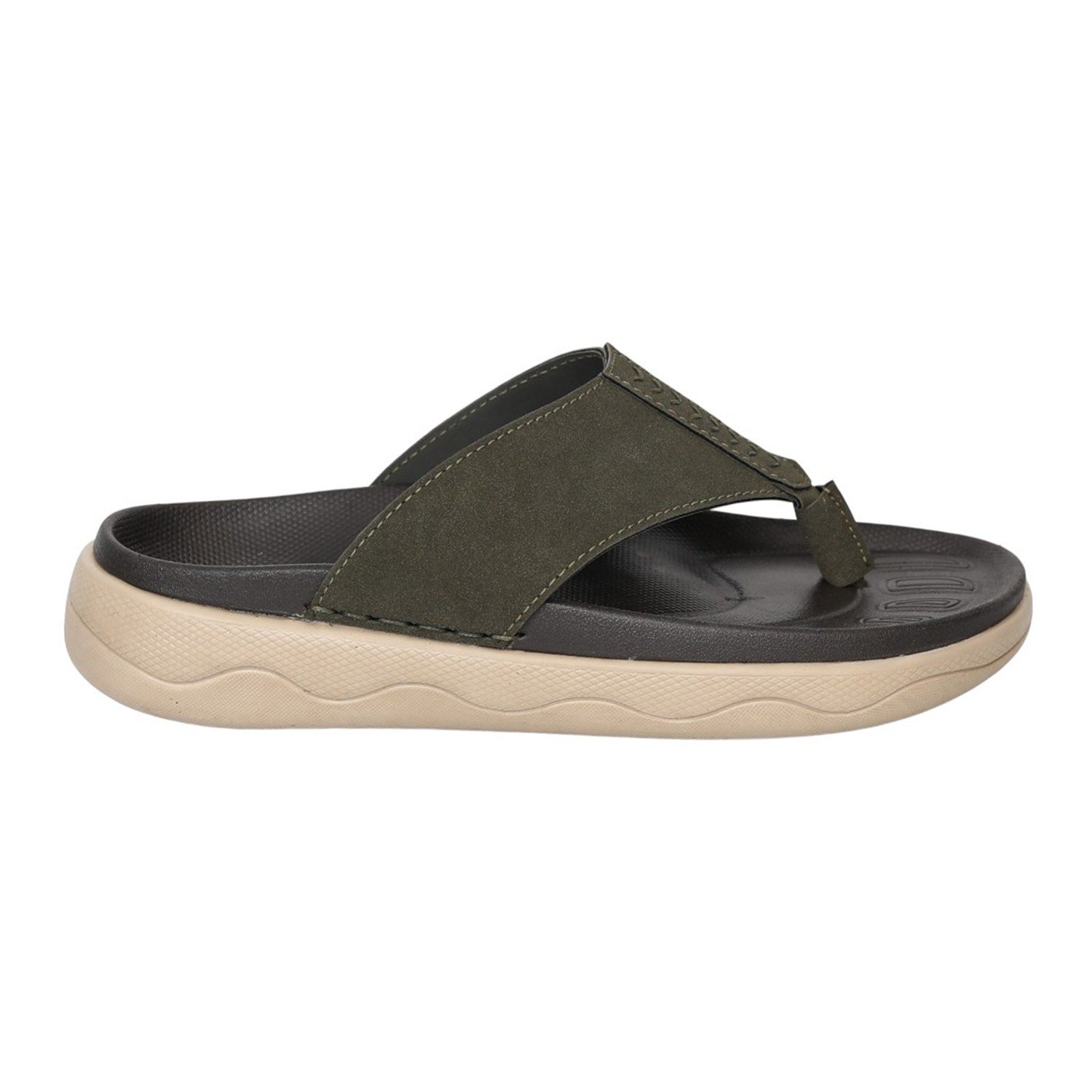 Men's Olive Comfort Thong Flip-Flops