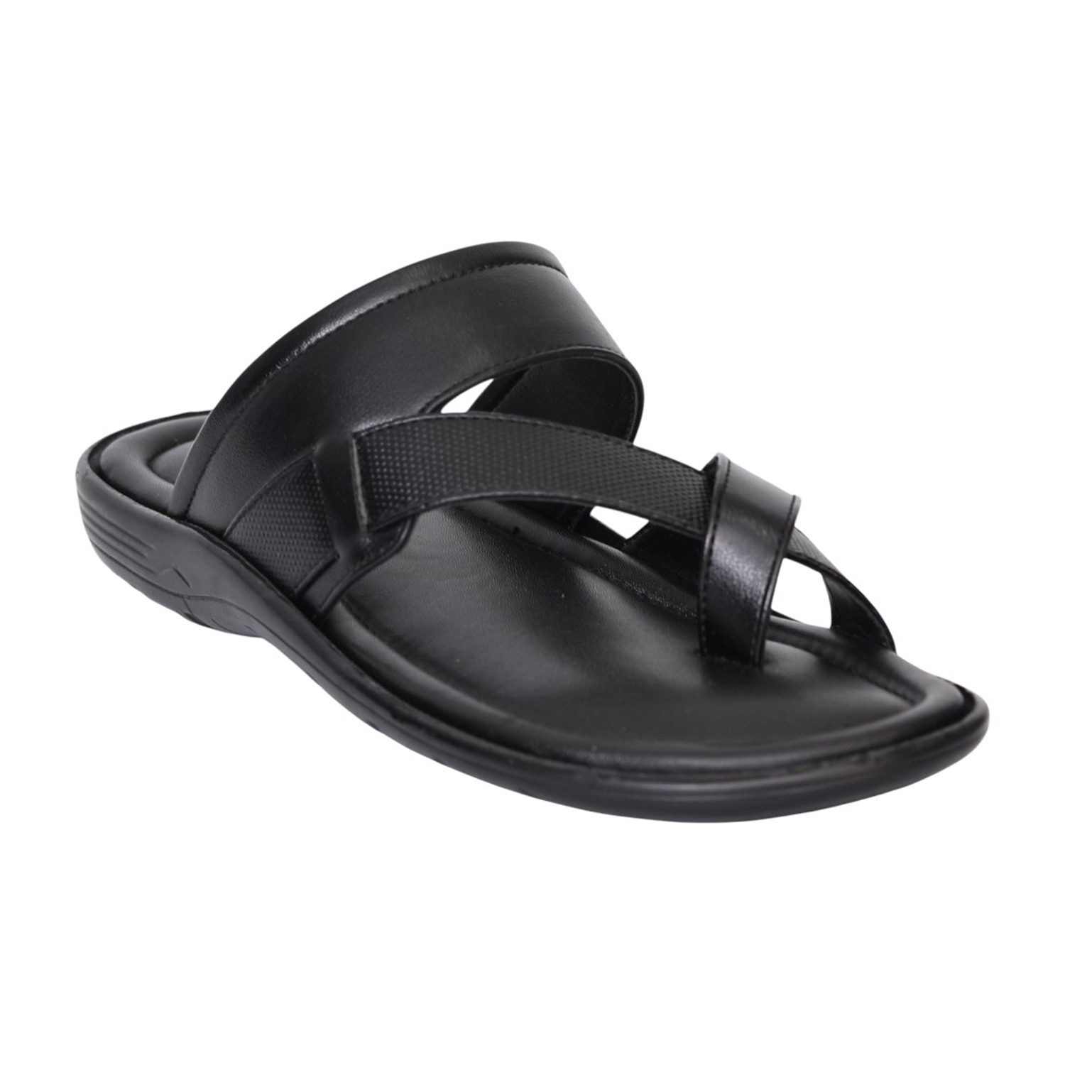 Men Black Crossforge Strap Sandals