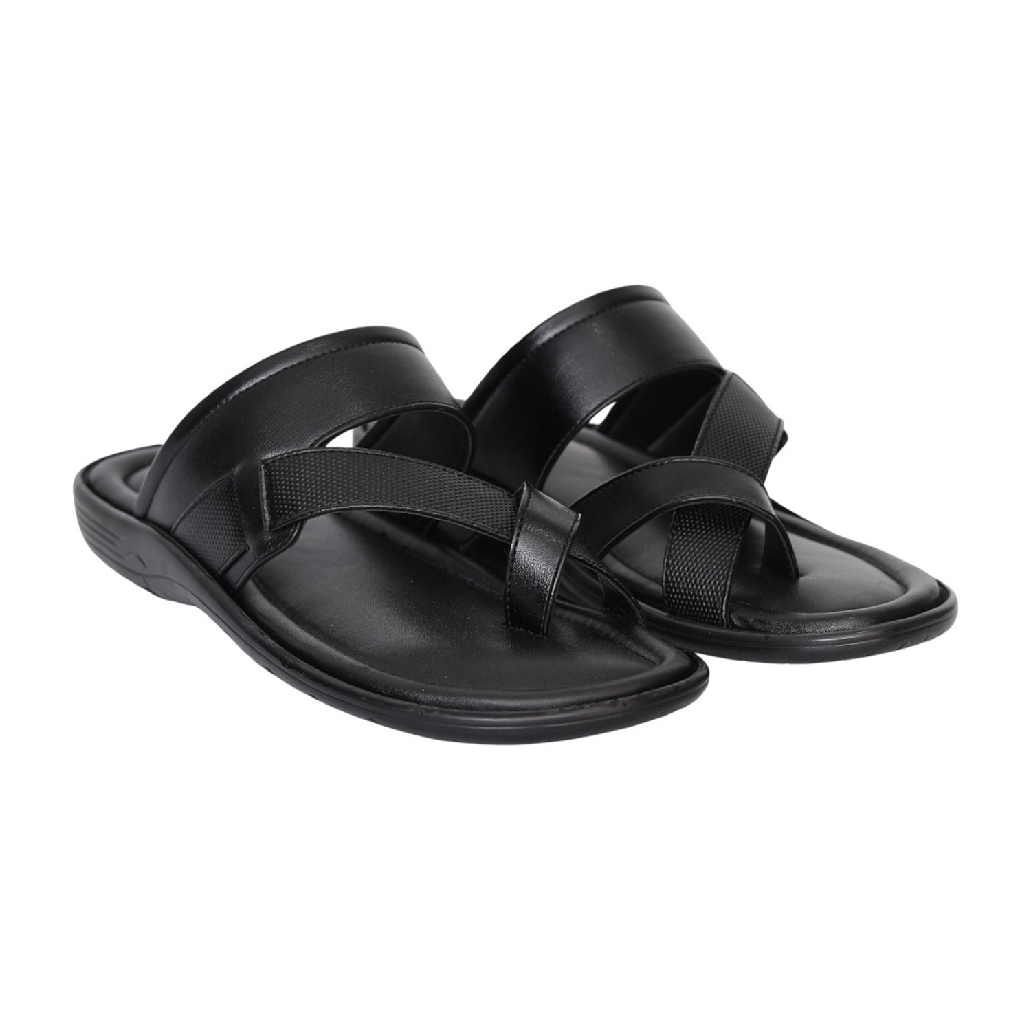 Men Black Crossforge Strap Sandals