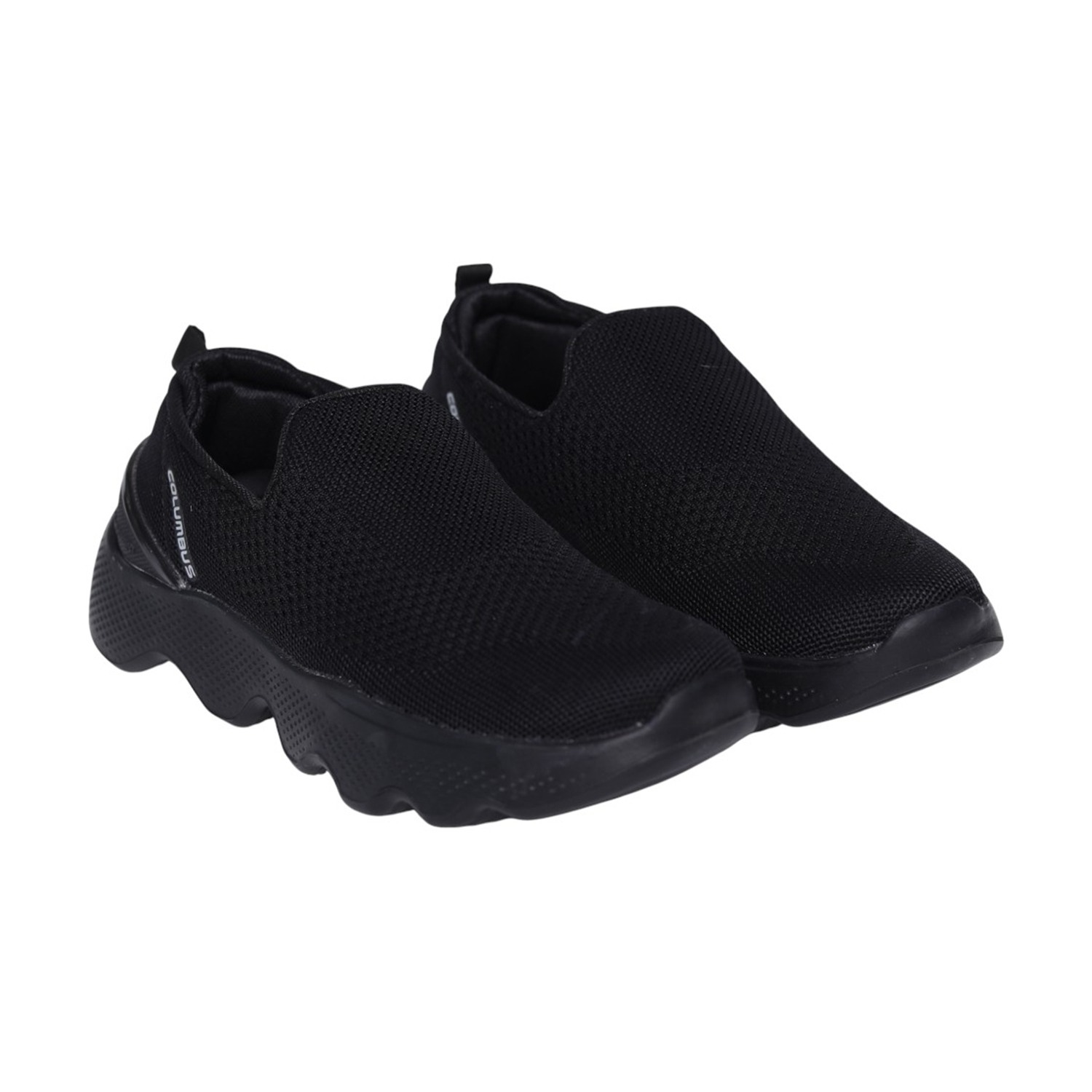 Alfawalk Black Men’s Lightweight Slip-On Walking Shoes