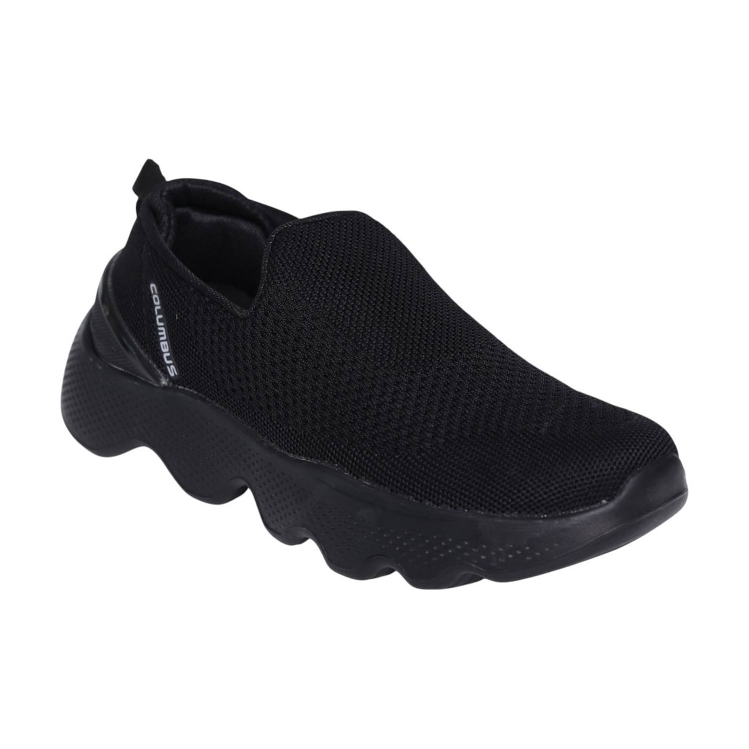 Alfawalk Black Men’s Lightweight Slip-On Walking Shoes