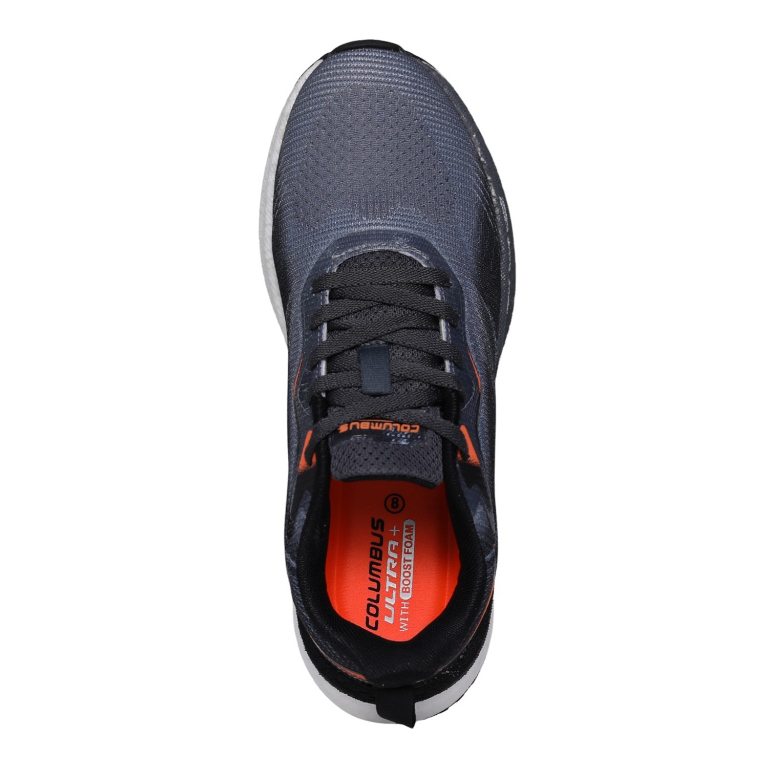 Men’s Nitro Edge Grey Orange Lace-Up Running Shoes