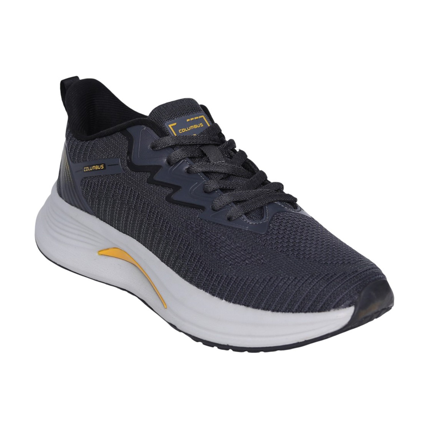 Men’s Dark Grey Lace-Up Running Shoes