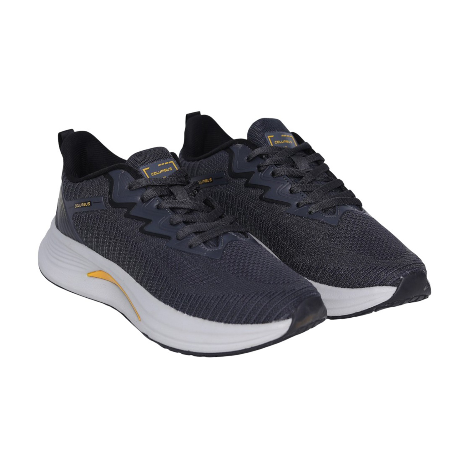 Men’s Dark Grey Lace-Up Running Shoes