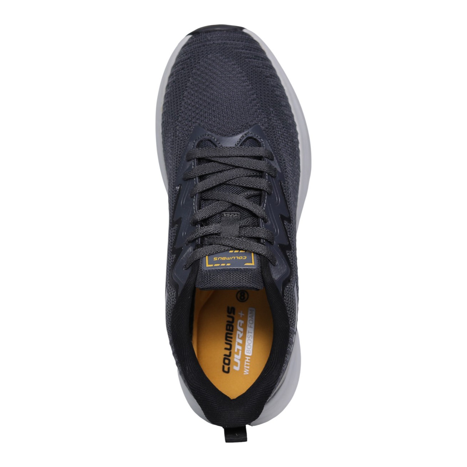 Men’s Dark Grey Lace-Up Running Shoes