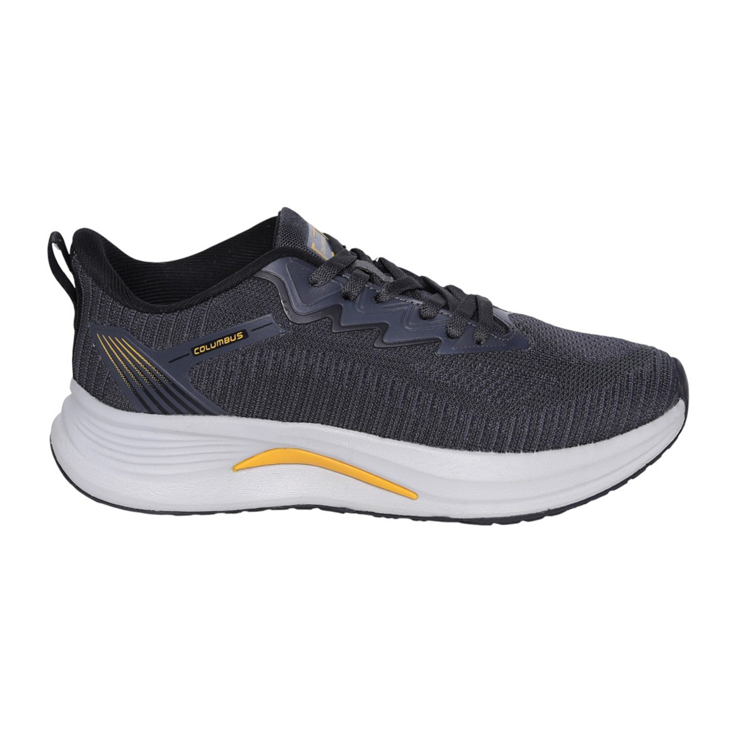 Men’s Dark Grey Lace-Up Running Shoes