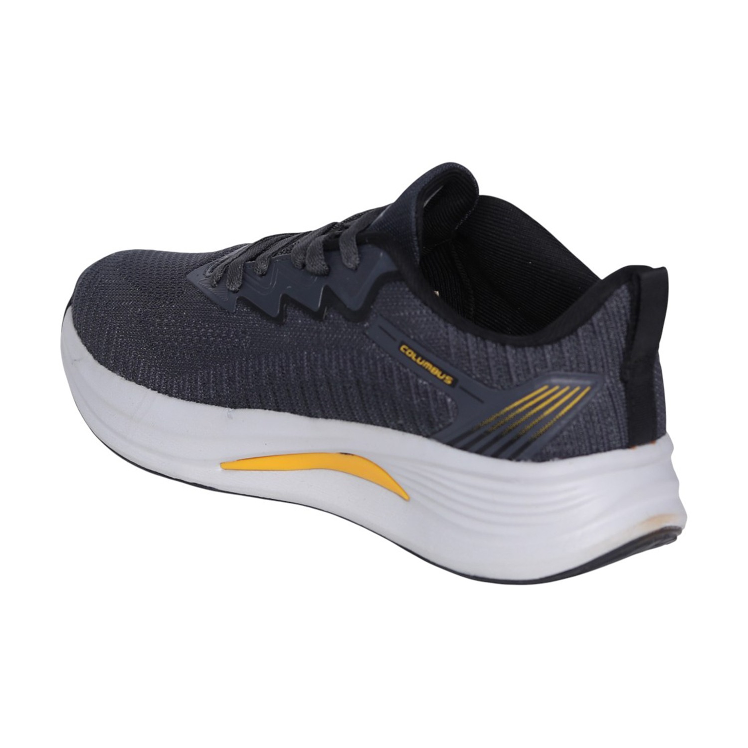 Men’s Dark Grey Lace-Up Running Shoes