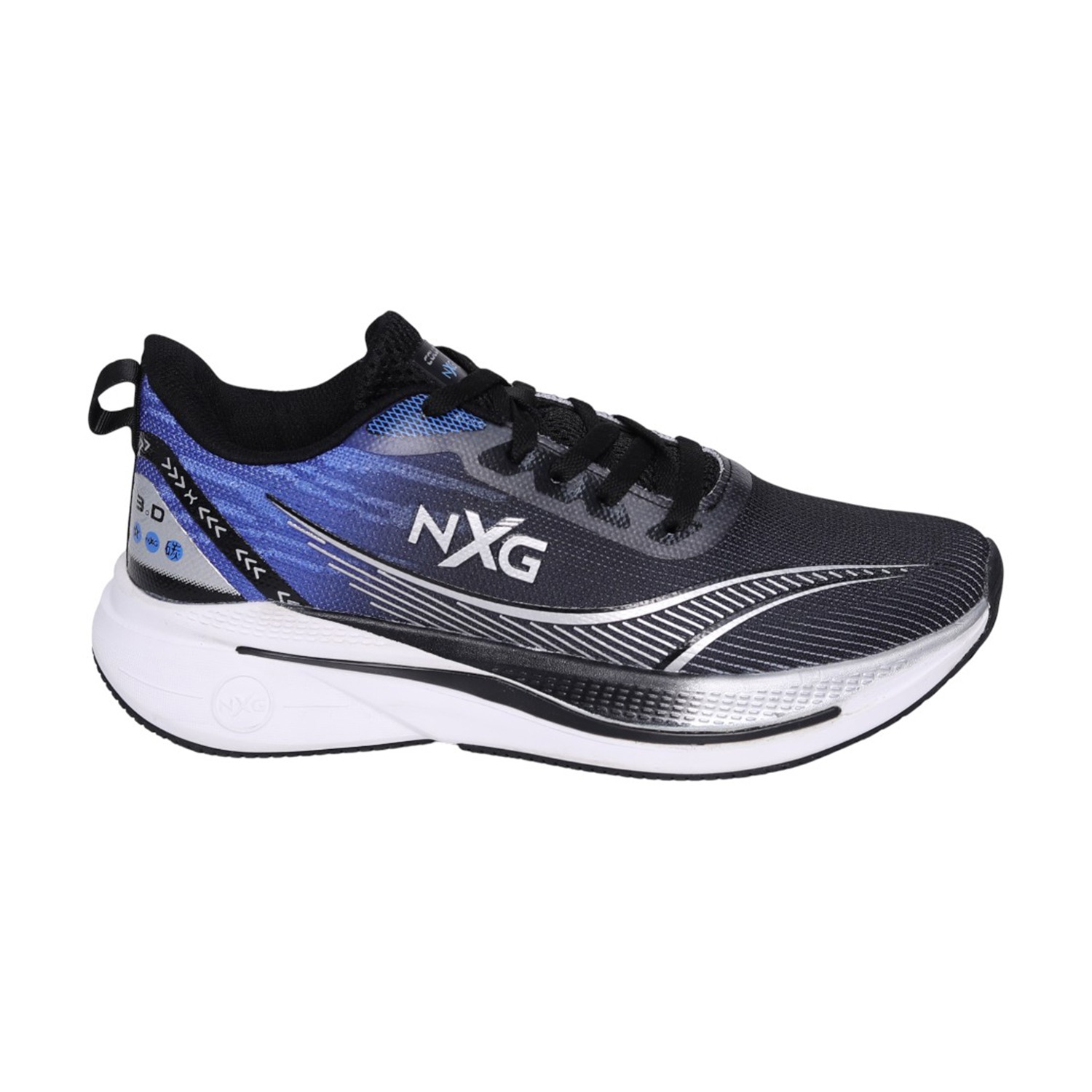 Downtown Blue Black Men's Performance Running Shoes