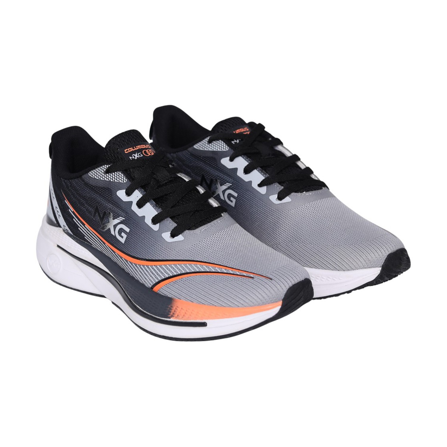 Downtown Grey Orange Men's Performance Running Shoes