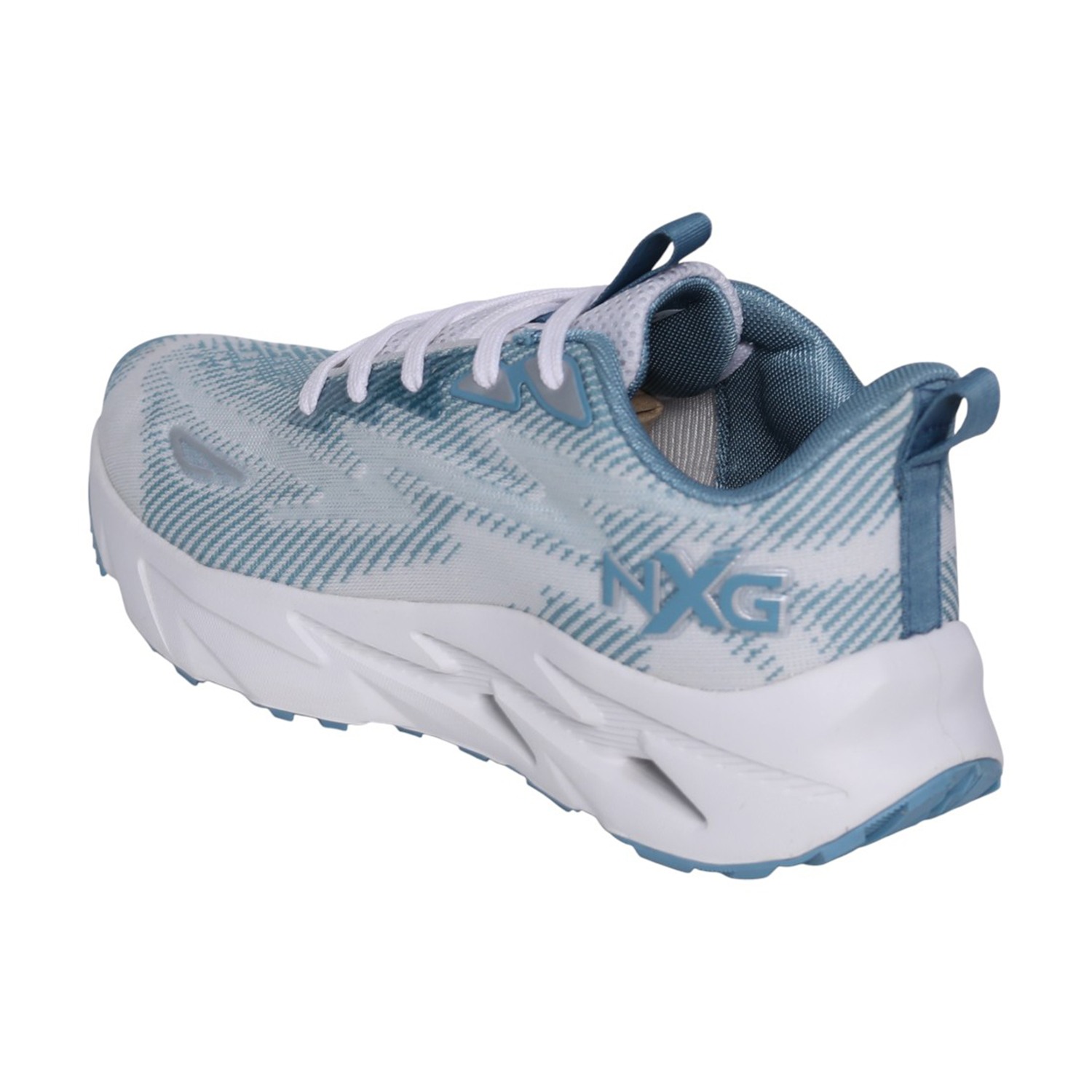 Impulse White & Pista Blue Men’s Performance Running Shoes