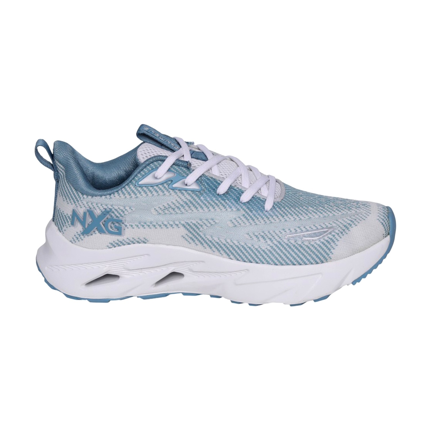 Impulse White & Pista Blue Men’s Performance Running Shoes