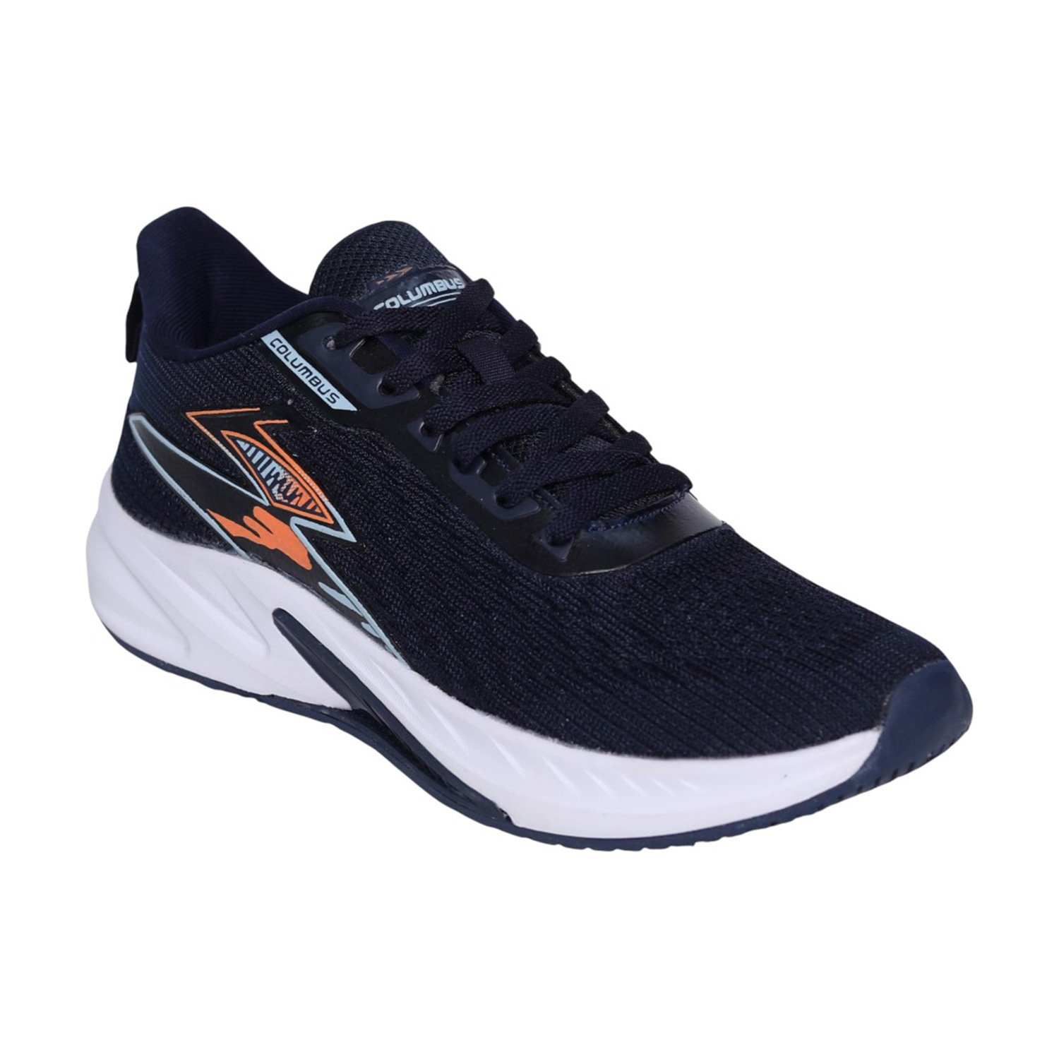 Men’s Navy Blue Lace-Up Running Shoes