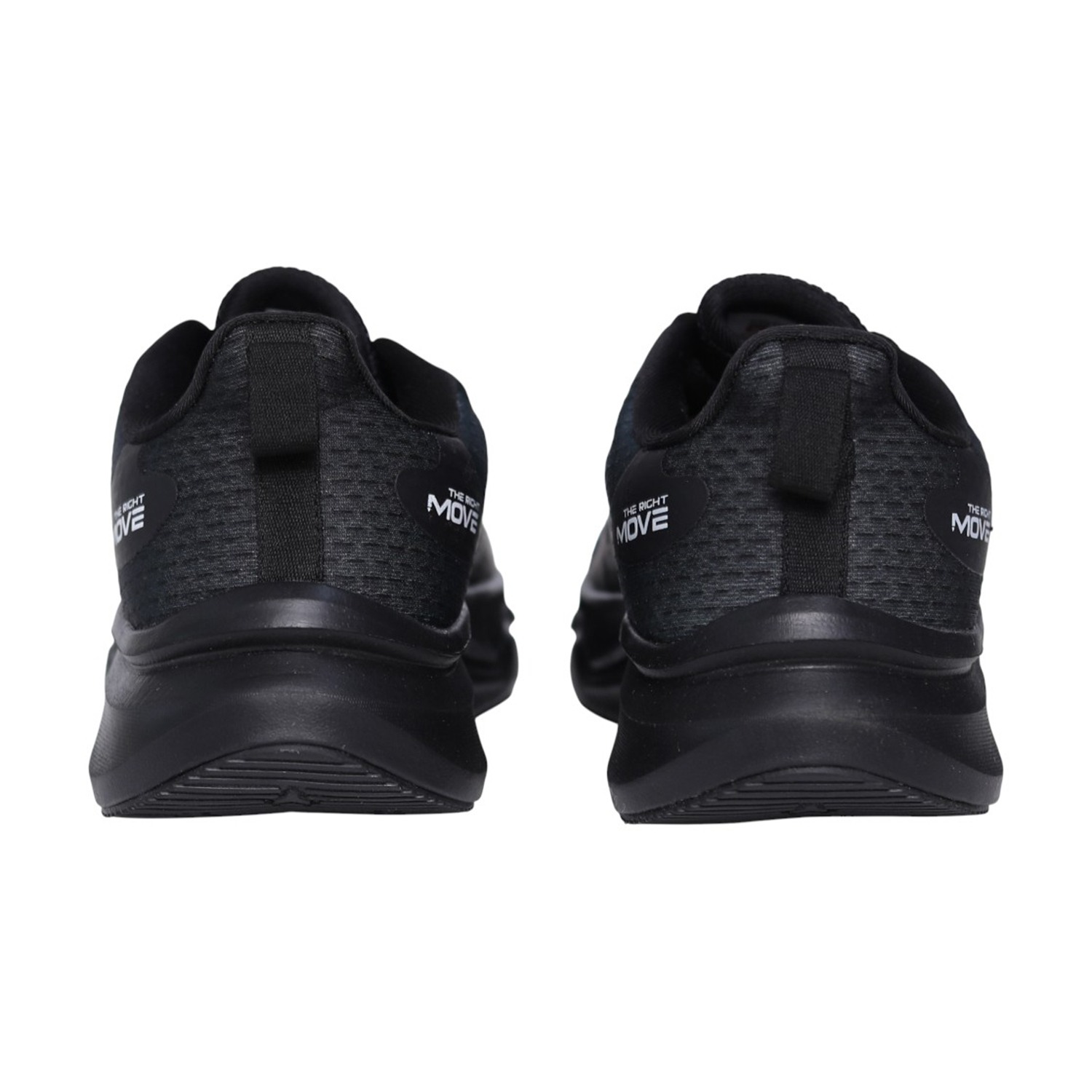 Men’s Black White Lace-Up Running Shoes