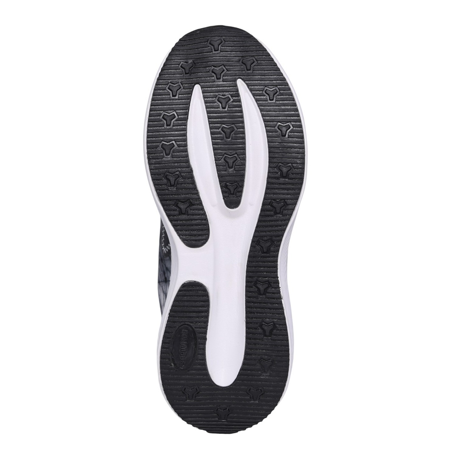 Men’s White Black Lace-Up Running Shoes