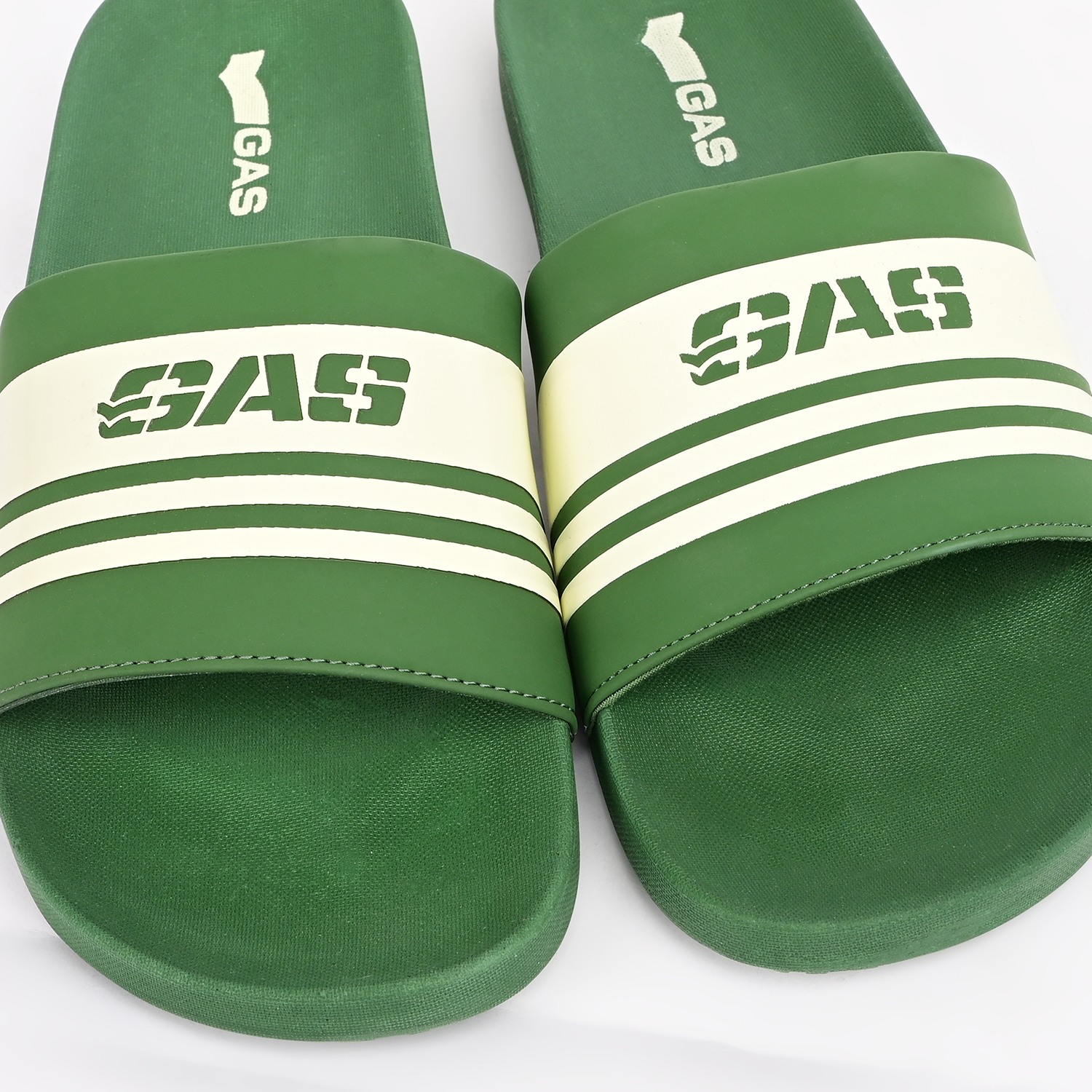 GAS | Men PulseAir Green White Sliders|5