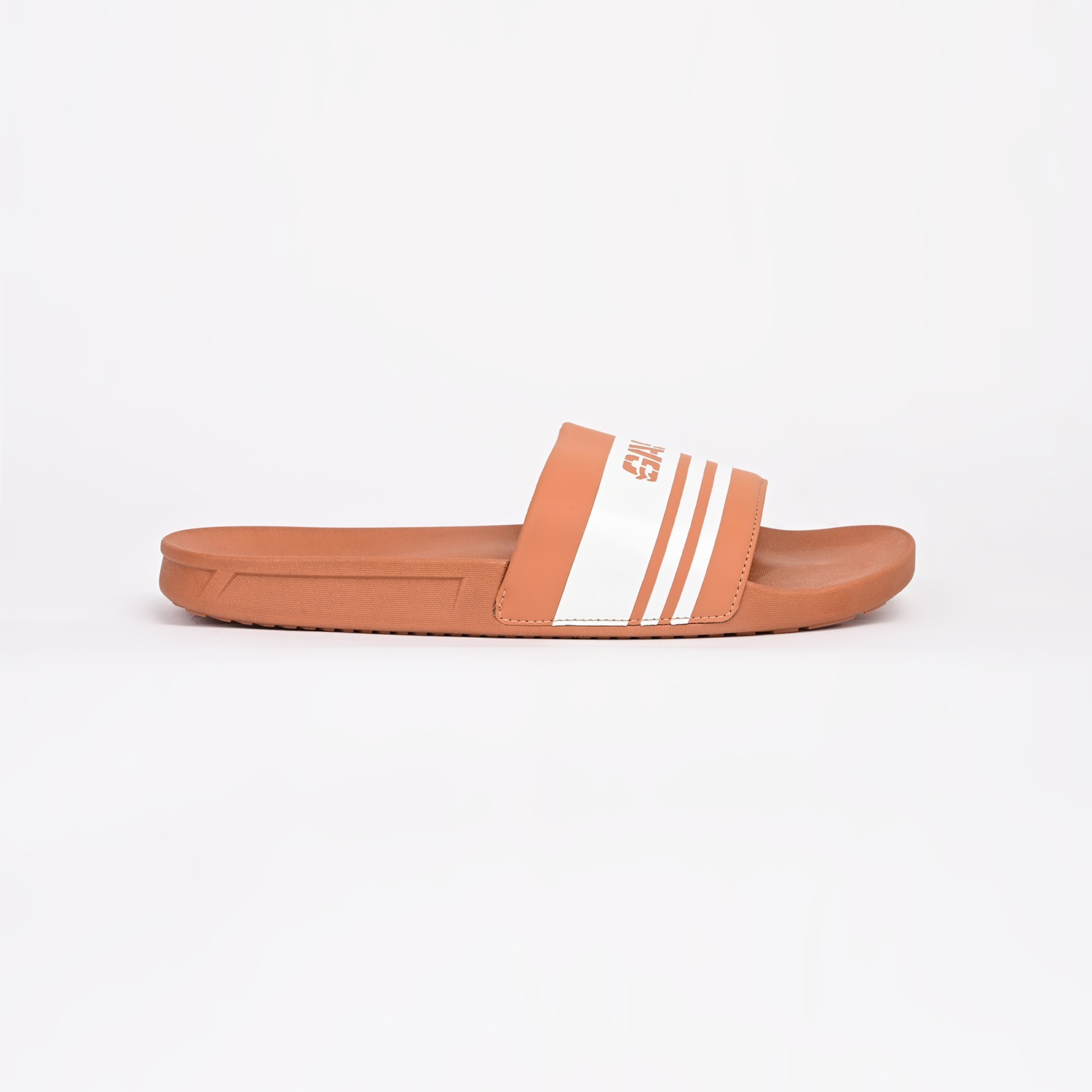 Men PulseAir Tan White Sliders