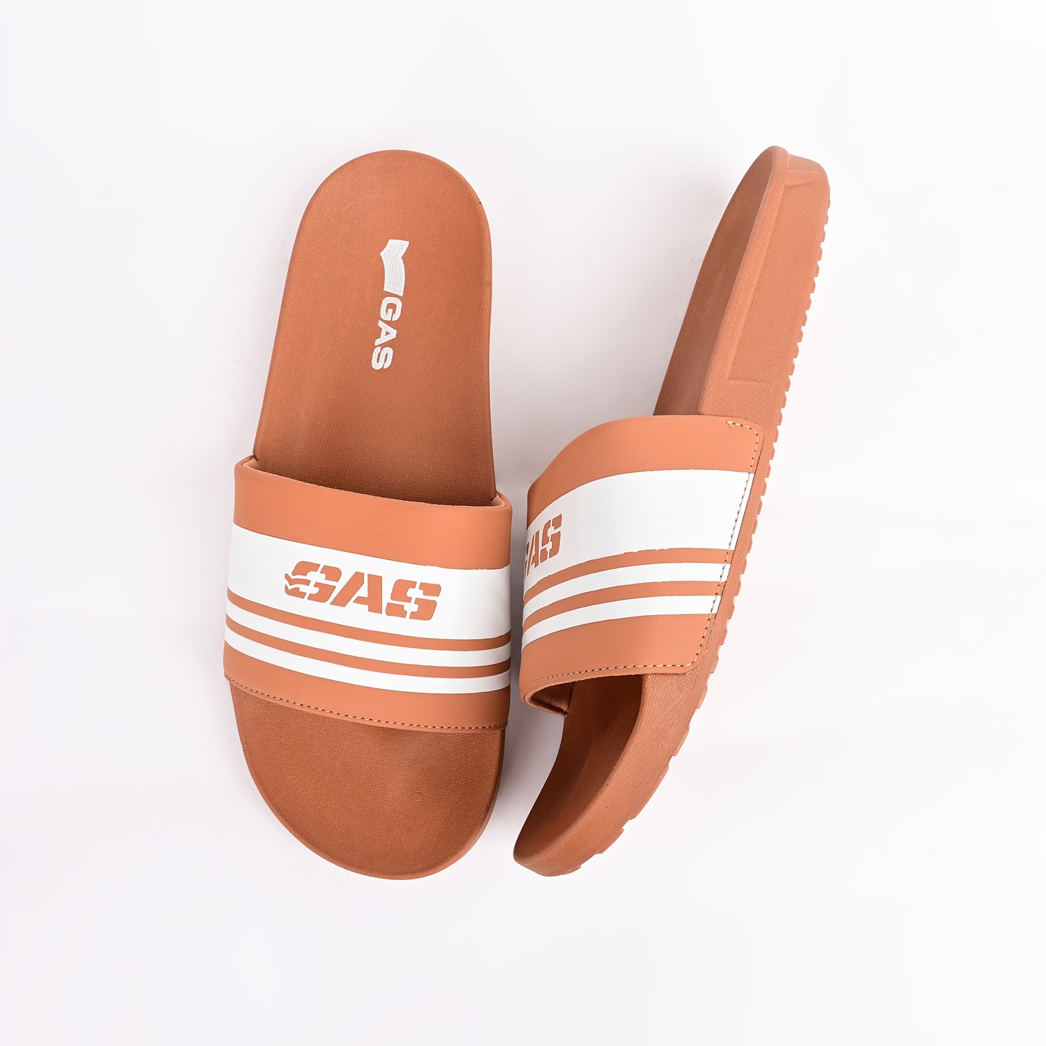GAS | Men PulseAir Tan White Sliders|4