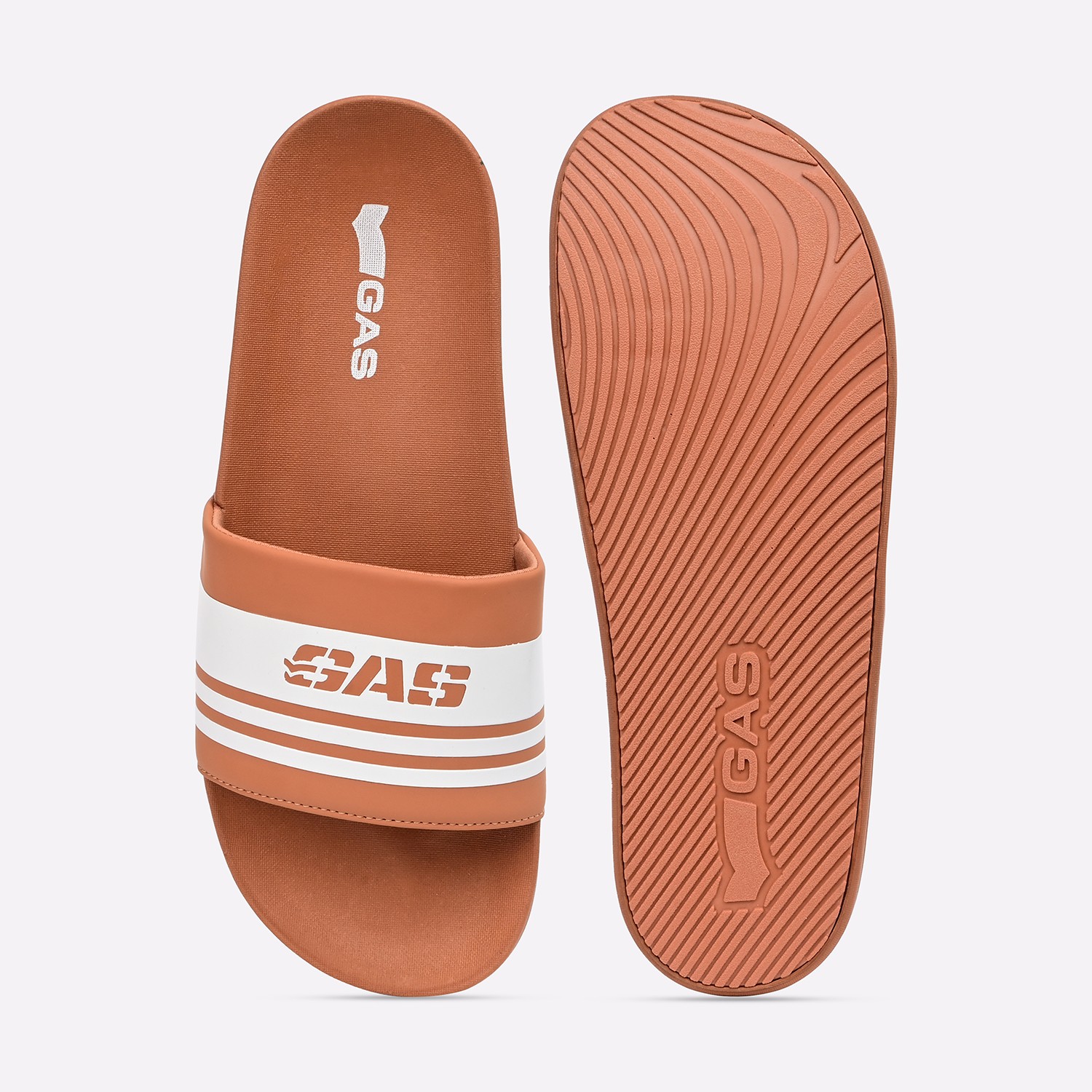 GAS | Men PulseAir Tan White Sliders|2
