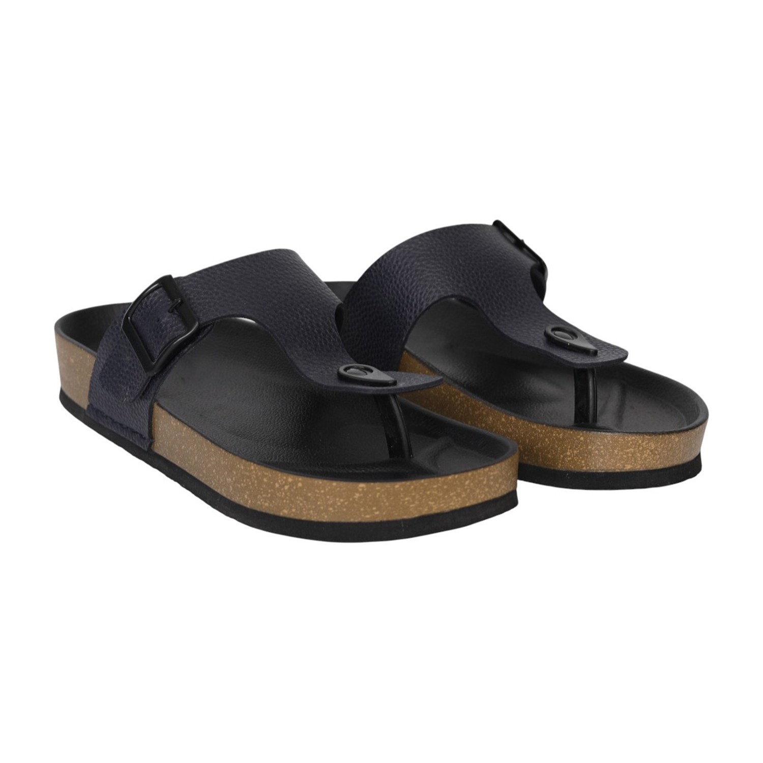 Men Black DuneCork Thong Slides