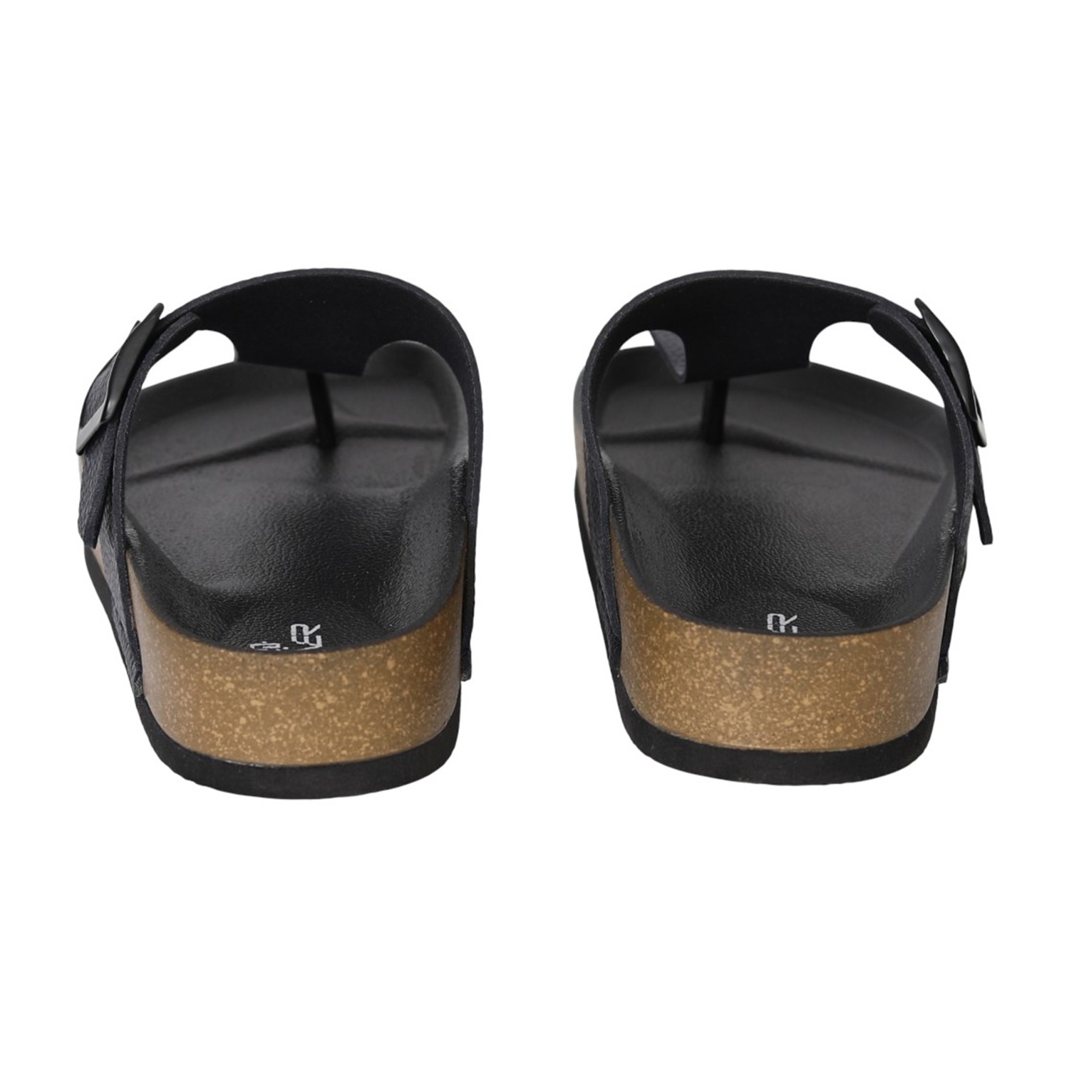 Men Black DuneCork Thong Slides