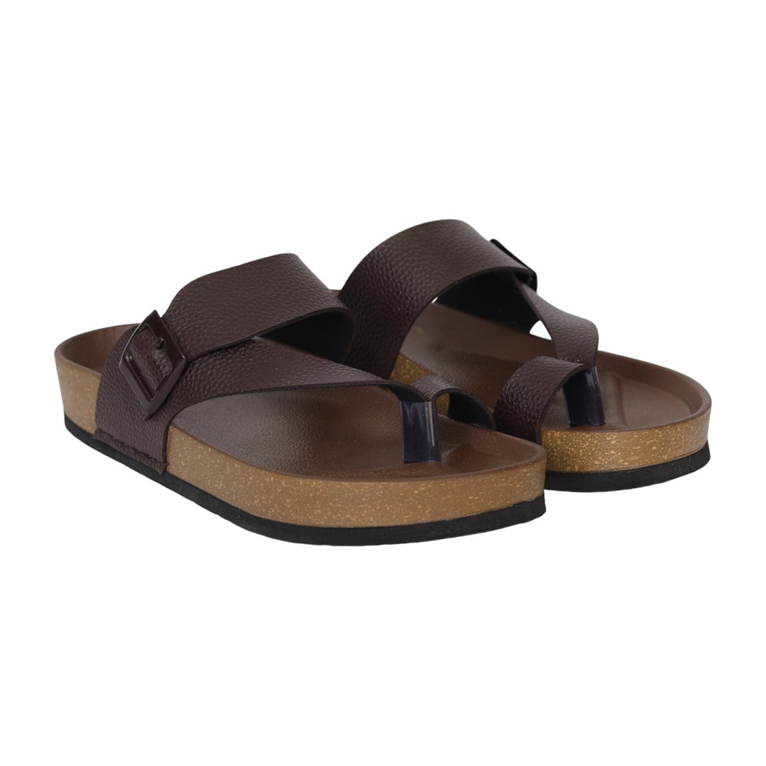 Men Brown FormCork Thong Slides
