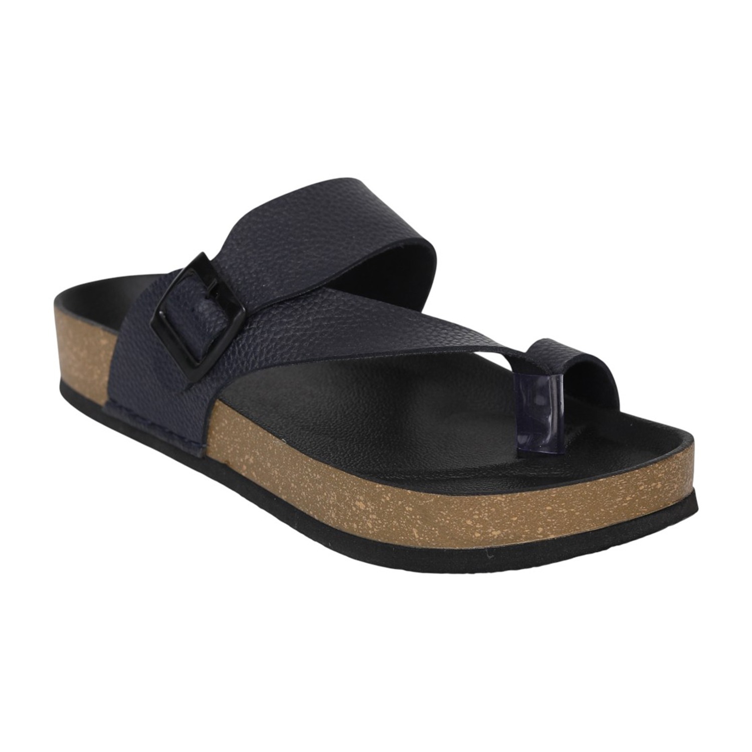 Men Navy Blue FormCork Thong Slides