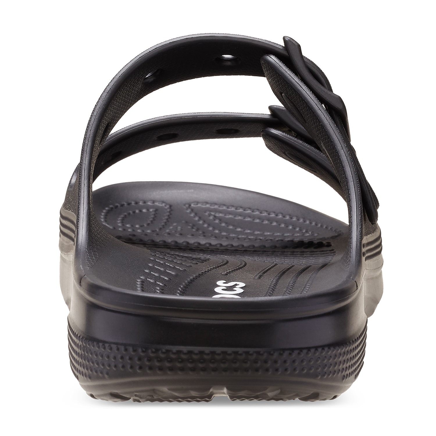 Classic Dual-Buckle Comfort Slides – Black