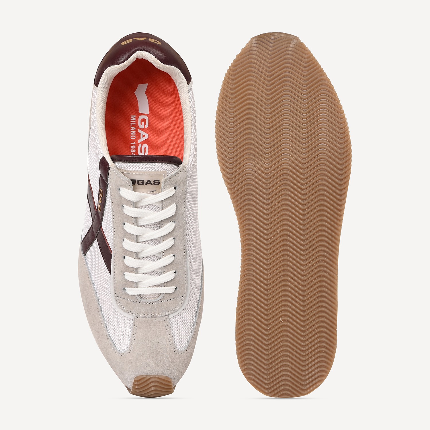 GAS | GAS Men VaultMode White Red Sneakers|6