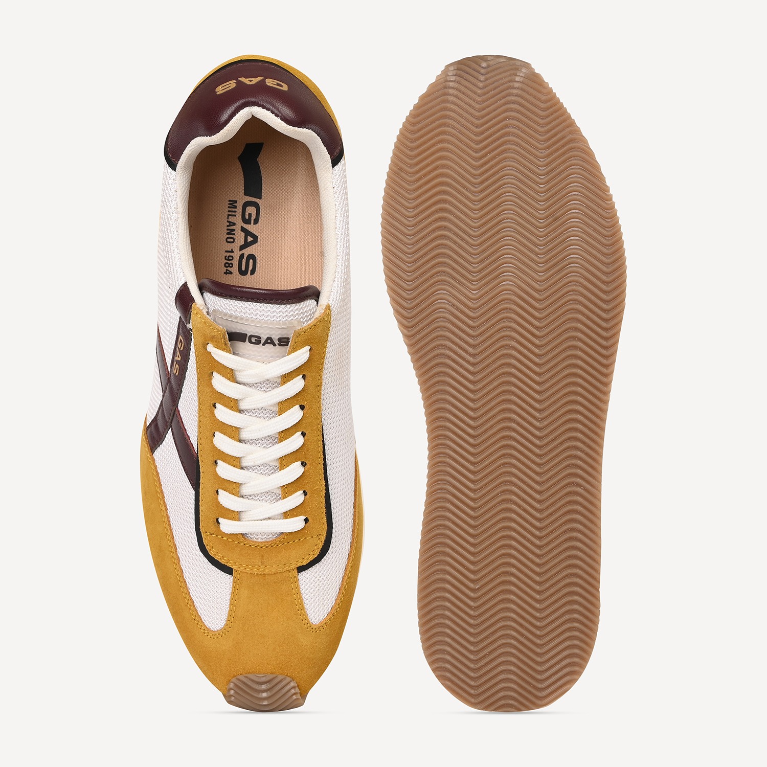 GAS | GAS Men VaultMode Yellow Red Sneakers|6