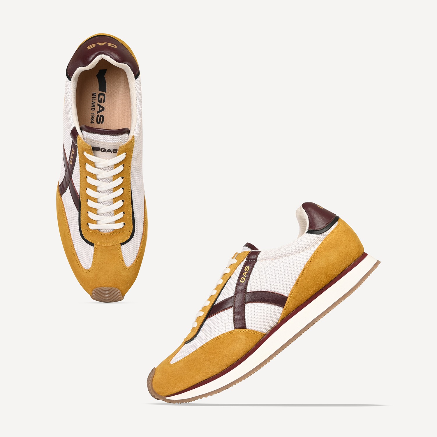GAS | GAS Men VaultMode Yellow Red Sneakers|1
