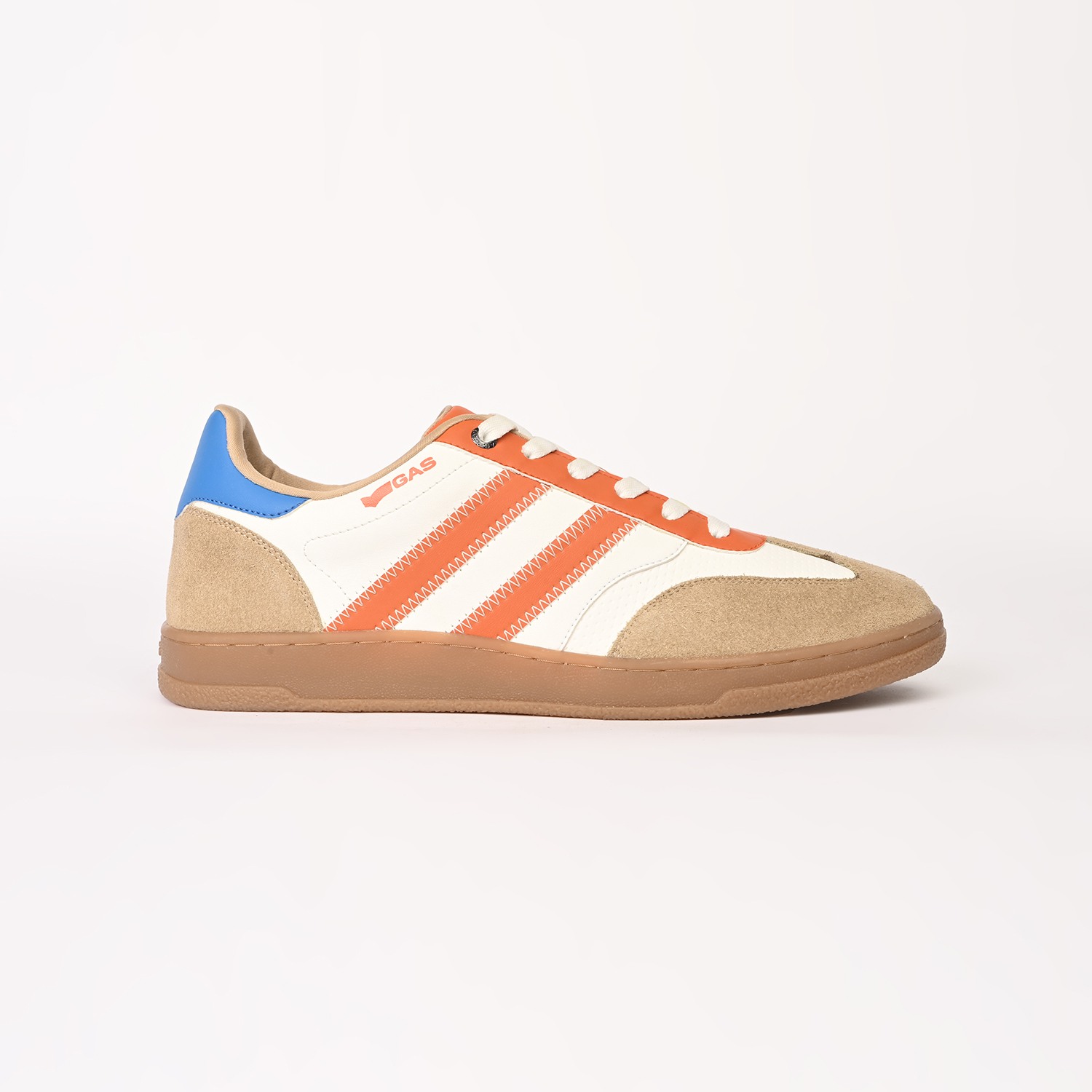 GAS | Men Vertigo White Orange Sneakers|0