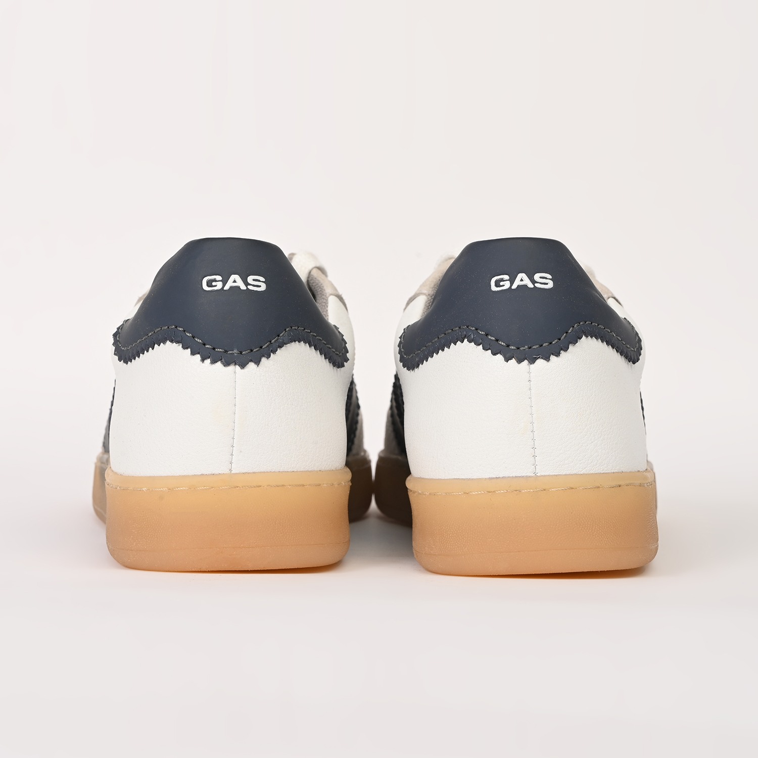 GAS | Men Sienna Stride White Navy Casual Sneakers|5