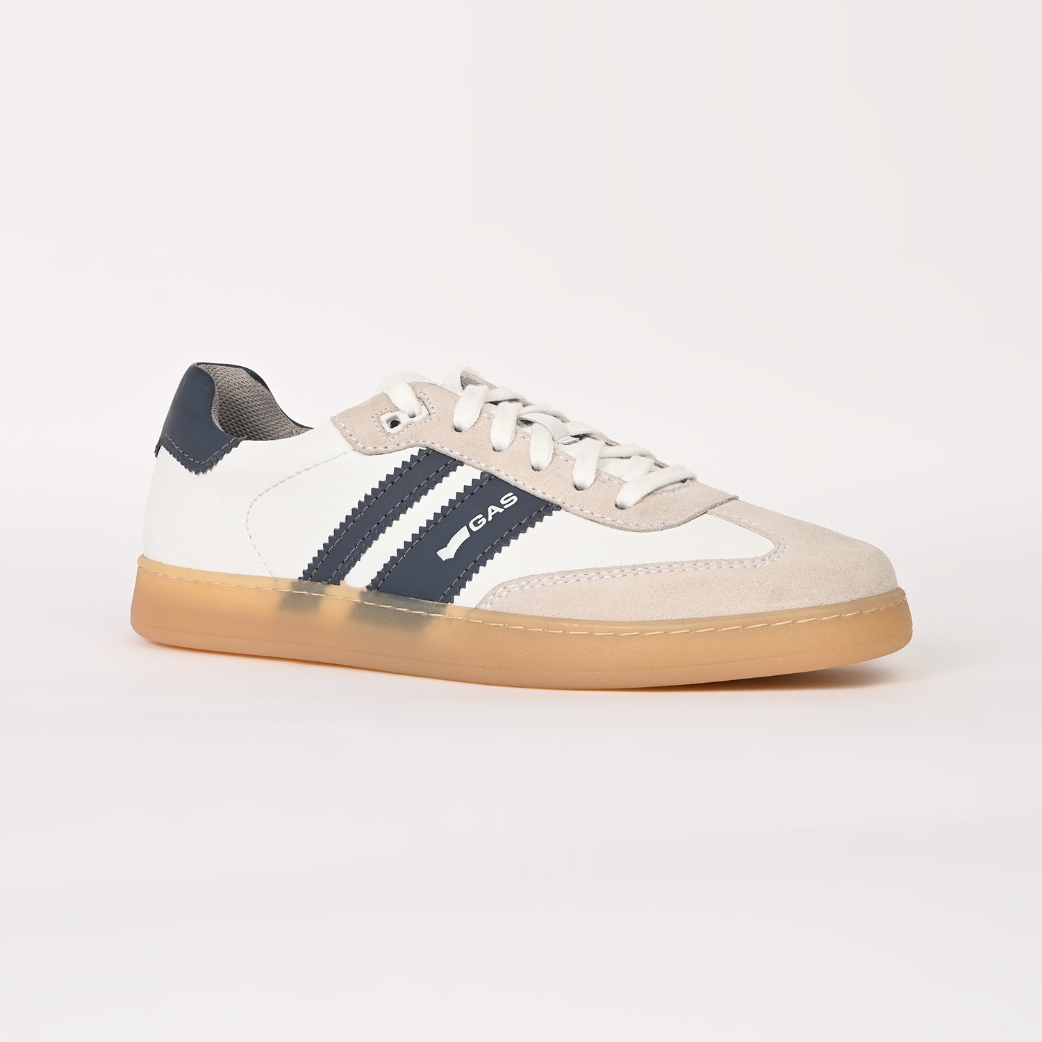 GAS | Men Sienna Stride White Navy Casual Sneakers|3