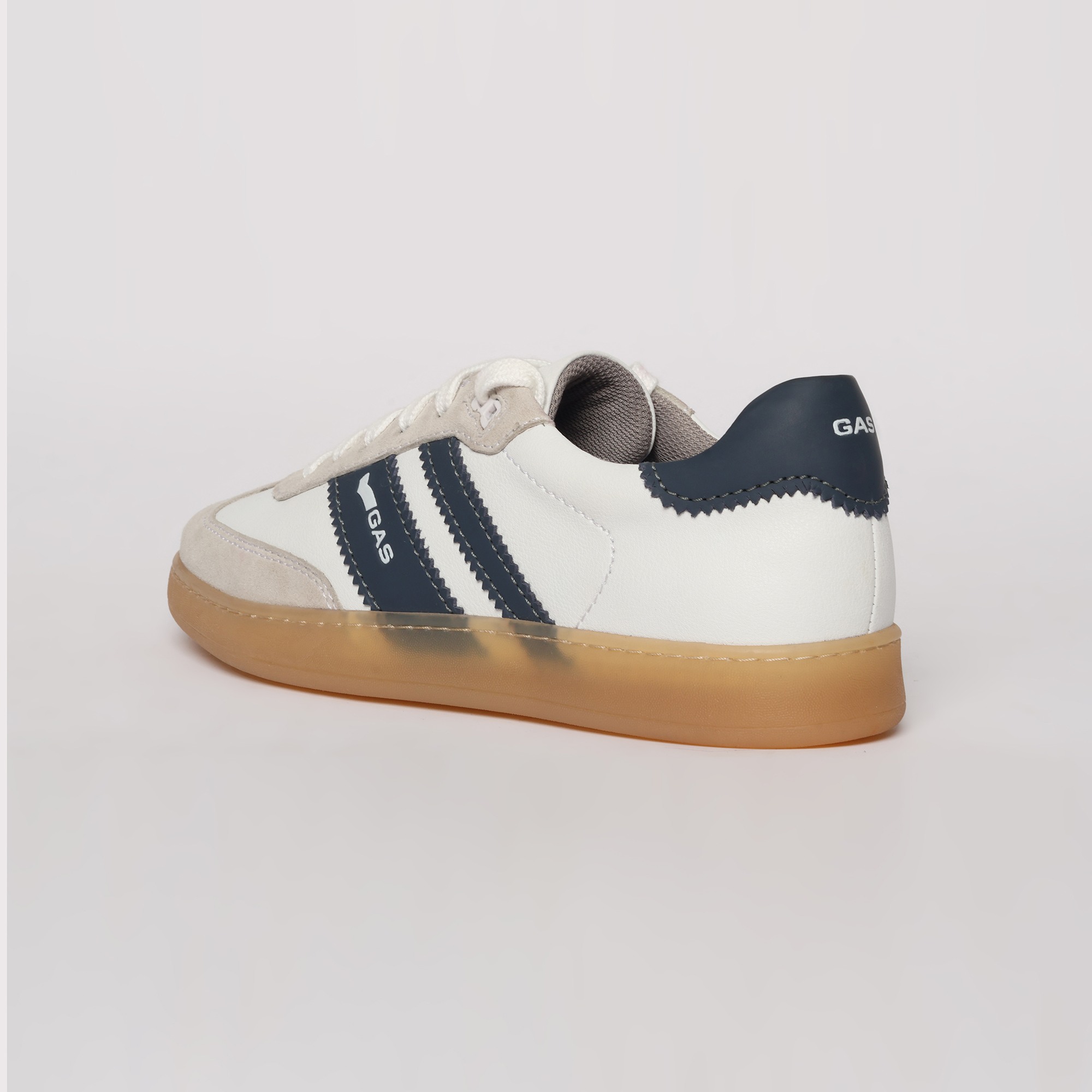 GAS | Men Sienna Stride White Navy Casual Sneakers|7