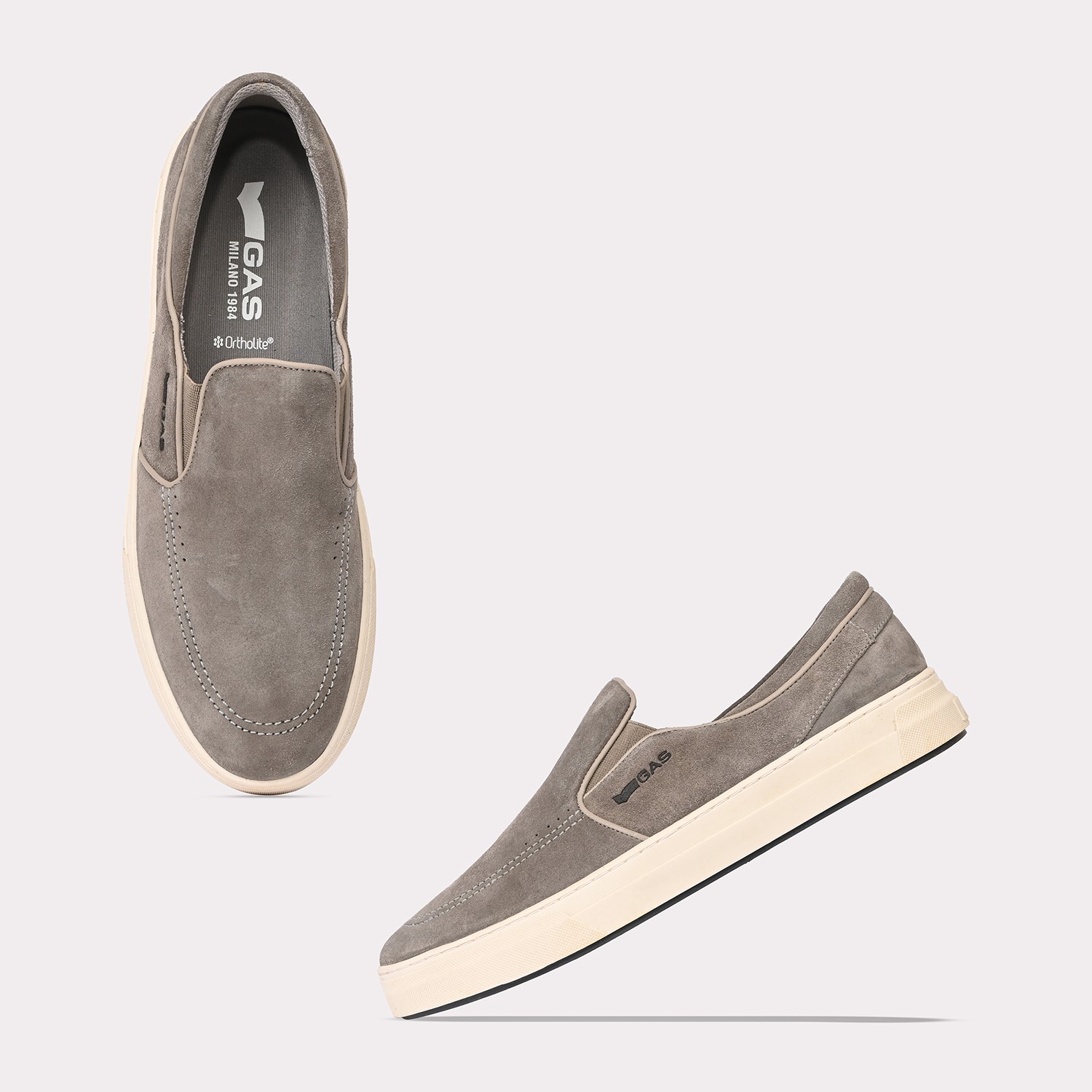GAS | Men Zippi Grey Loafers|4