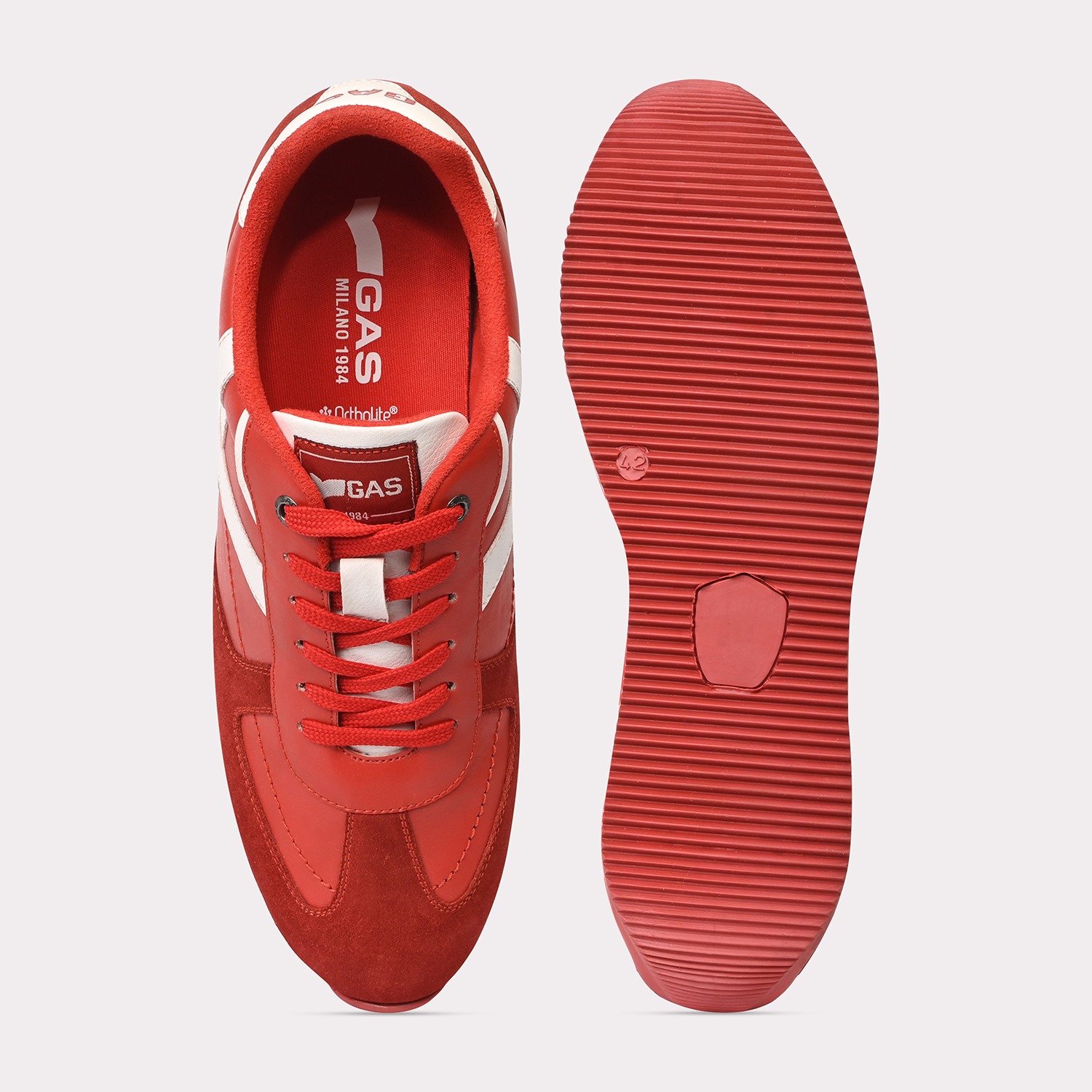 GAS | GAS Men SkyLiner Red Sneakers|6