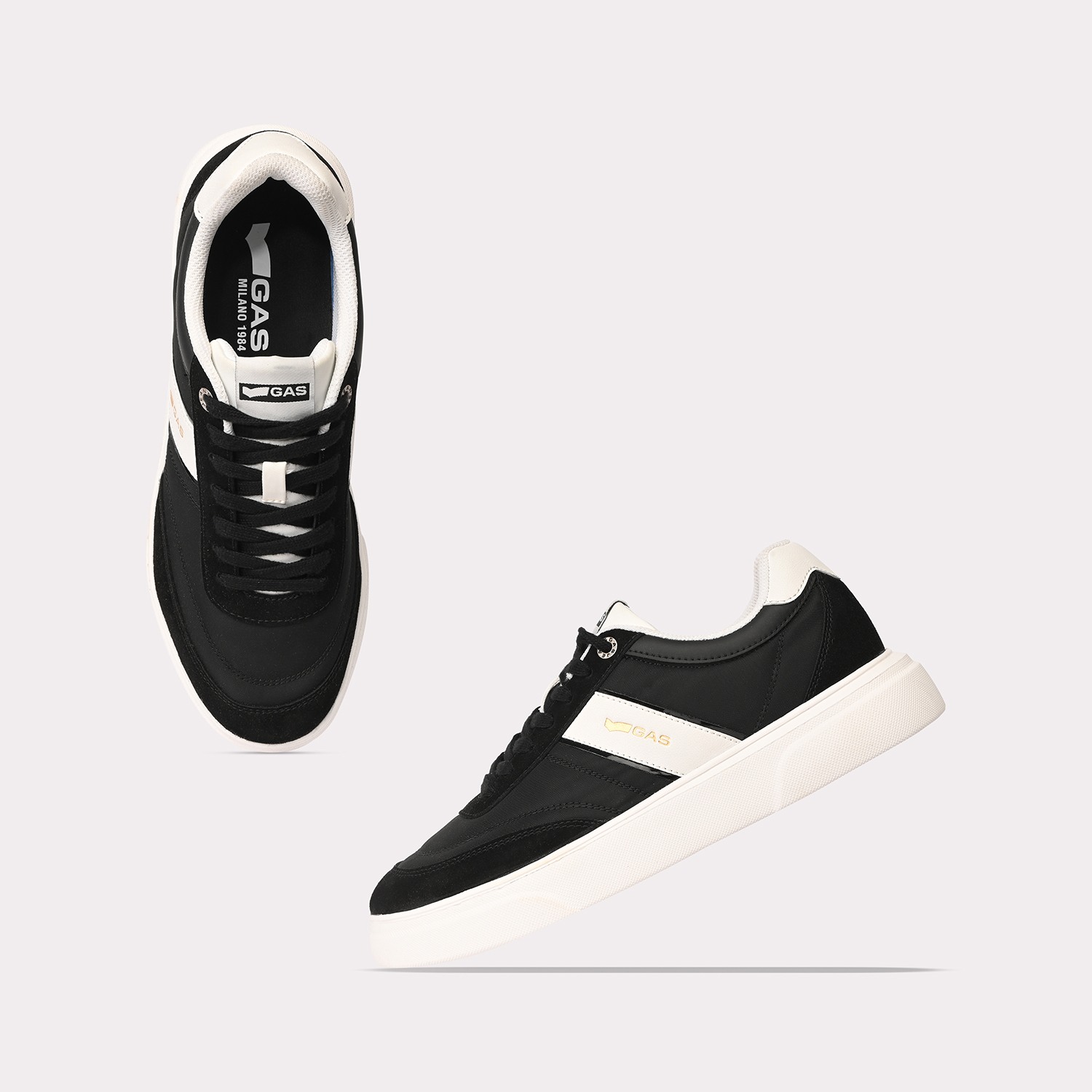 GAS | Men Luciano Black Casual Sneakers|4