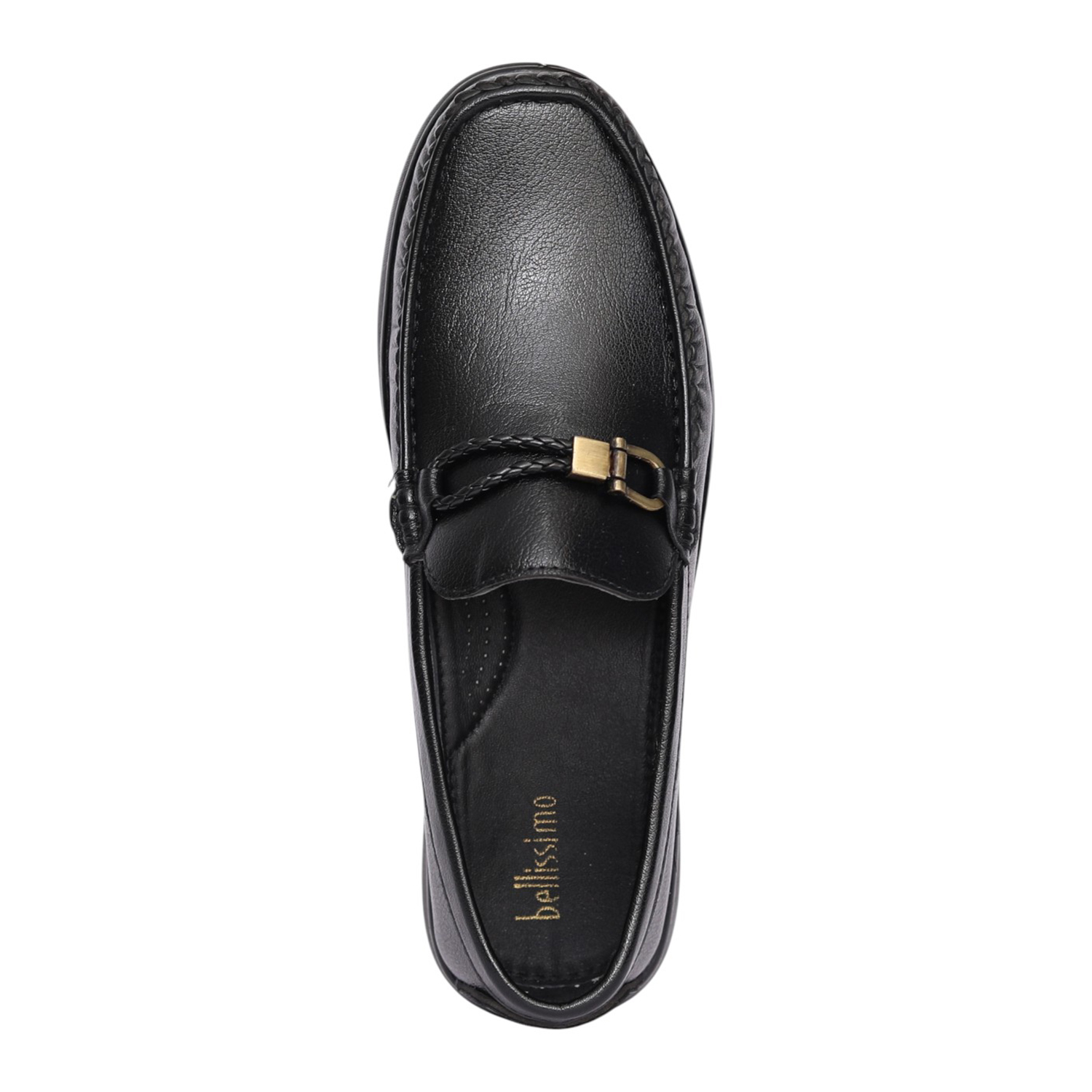 Men Black Monarch Horsebit Loafers