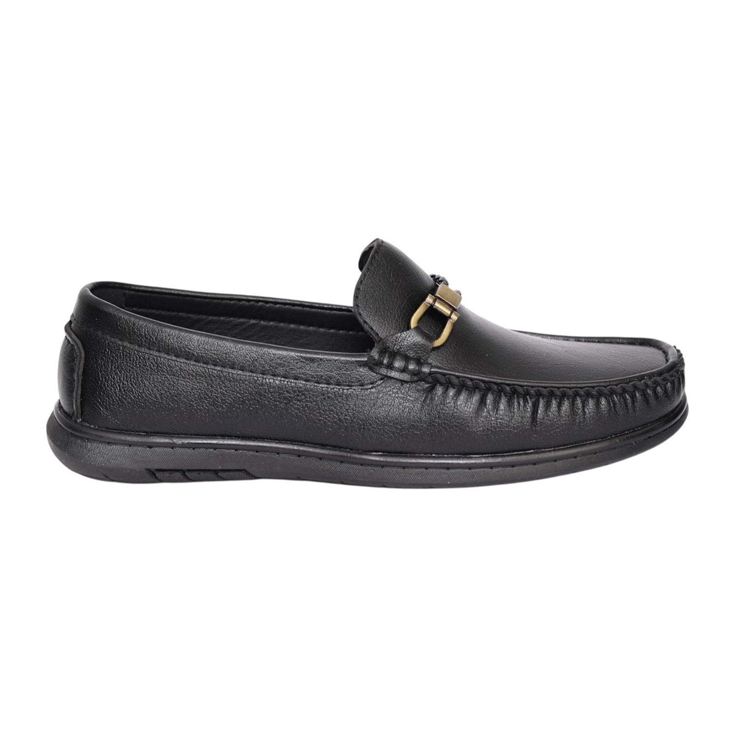 Men Black Monarch Horsebit Loafers