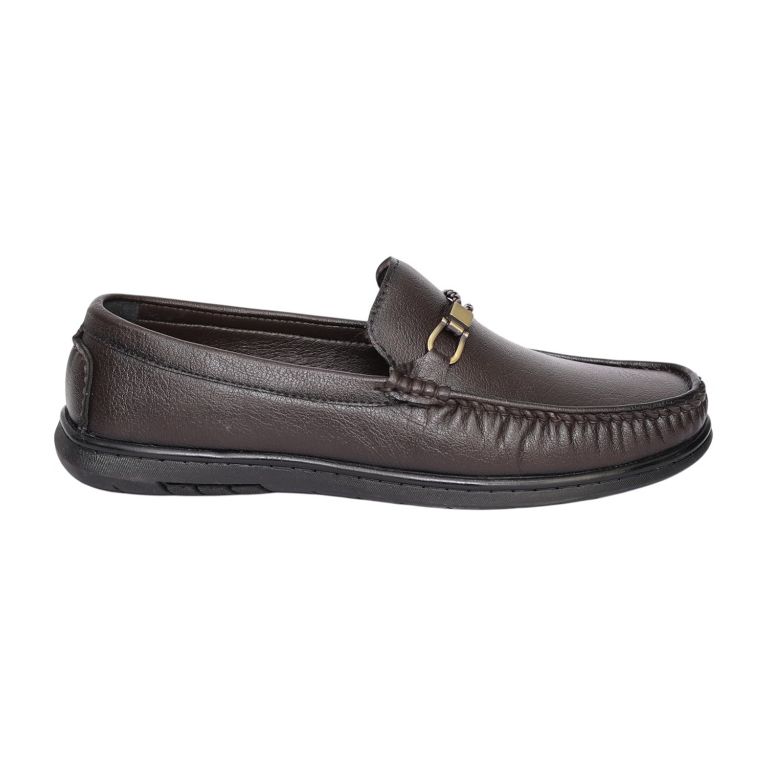 Men Brown Monarch Horsebit Loafers