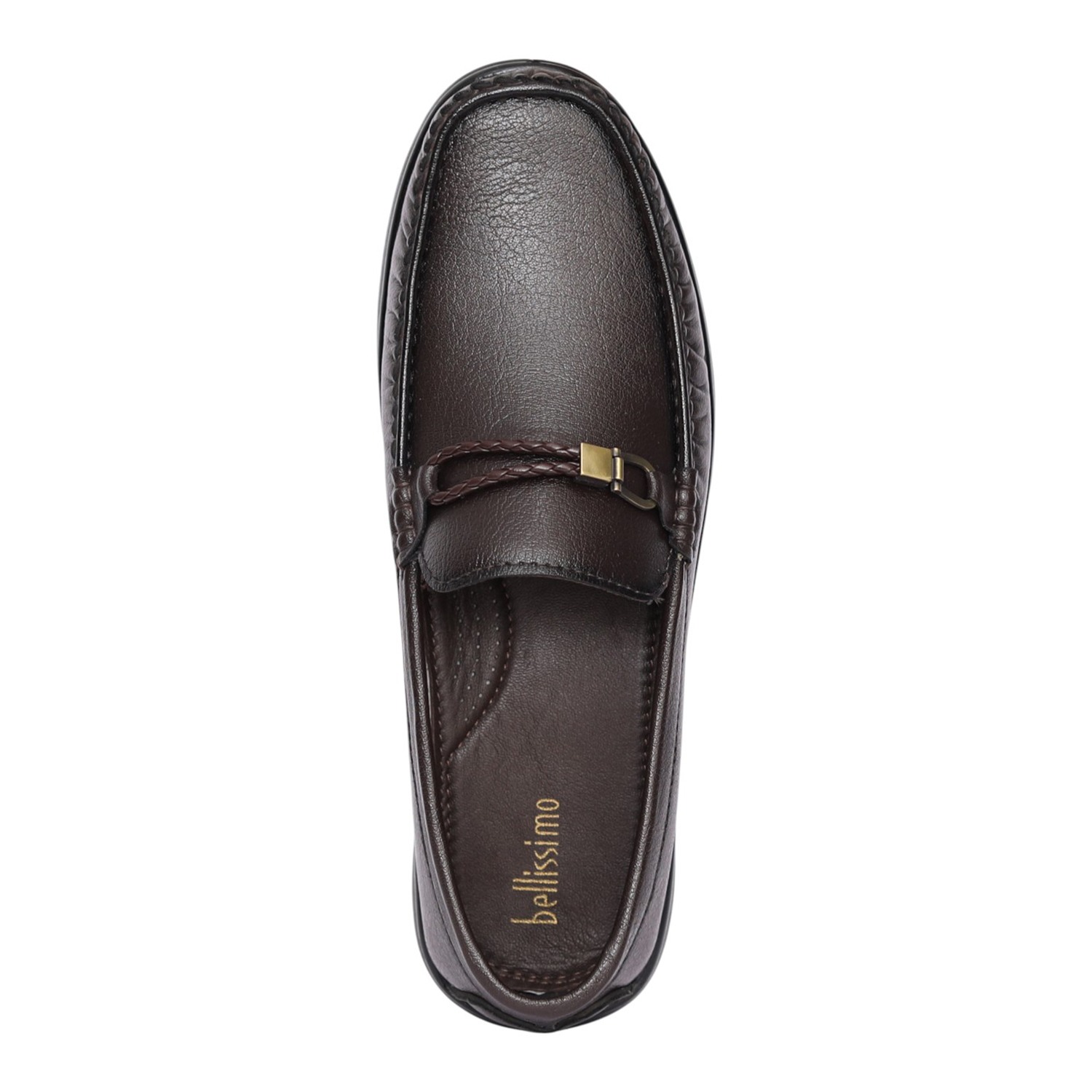 Men Brown Monarch Horsebit Loafers