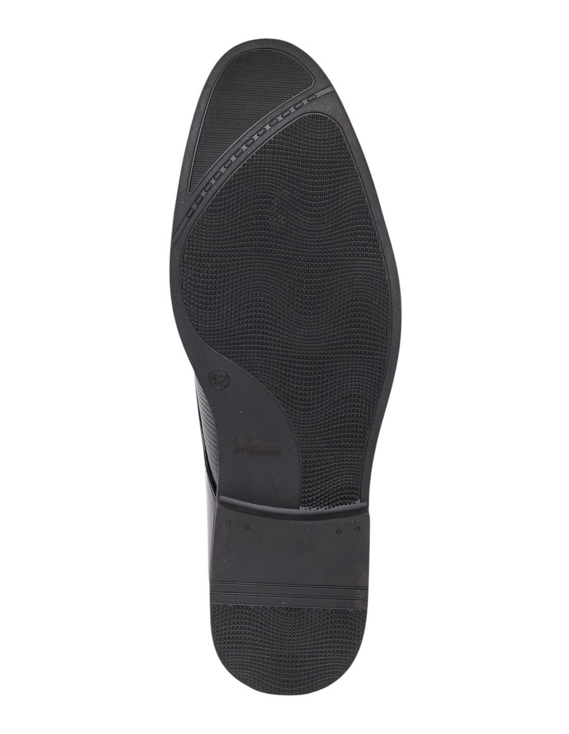 Men Black Glossy Derby Dress Shoes