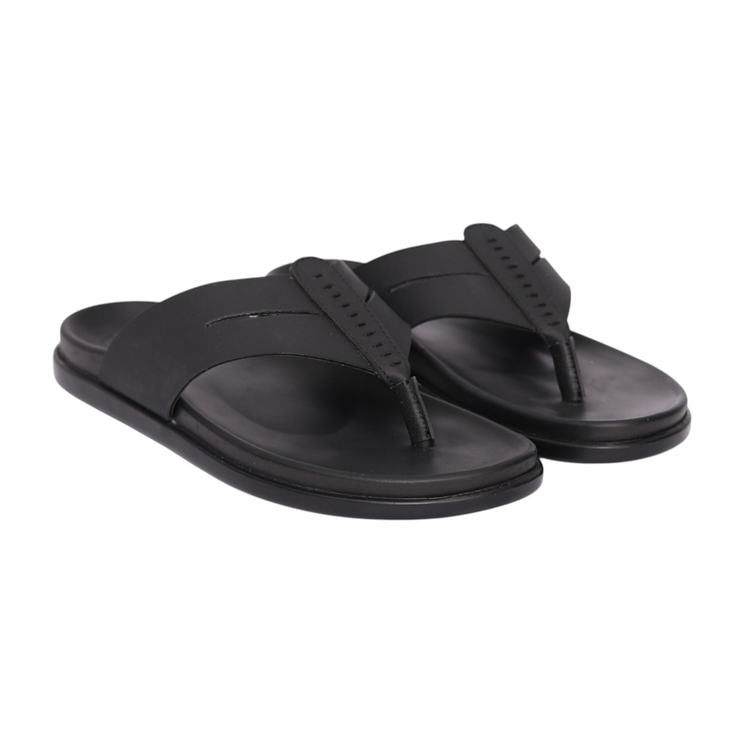 Men Black RidgeCraft Toe-Post Sandals