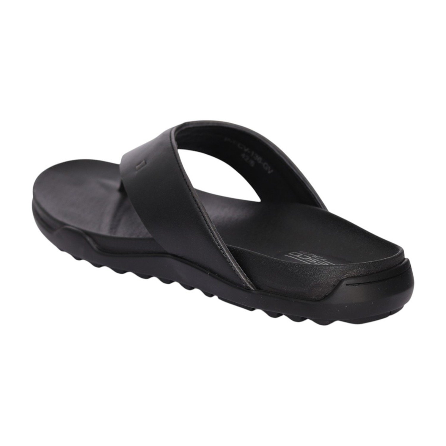 Men Black Comfort Thong Sandals