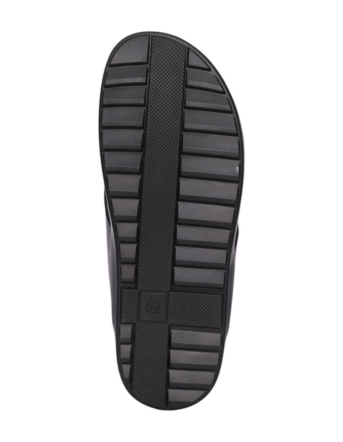 Men Black Comfort Thong Sandals